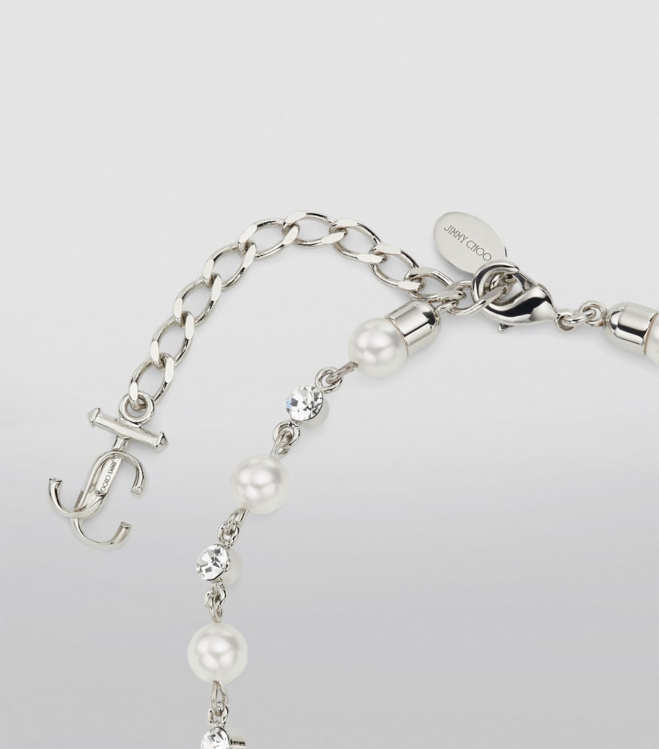 Pearl Crystal Anklet SILVER/WHITE/CRYSTAL Image 2