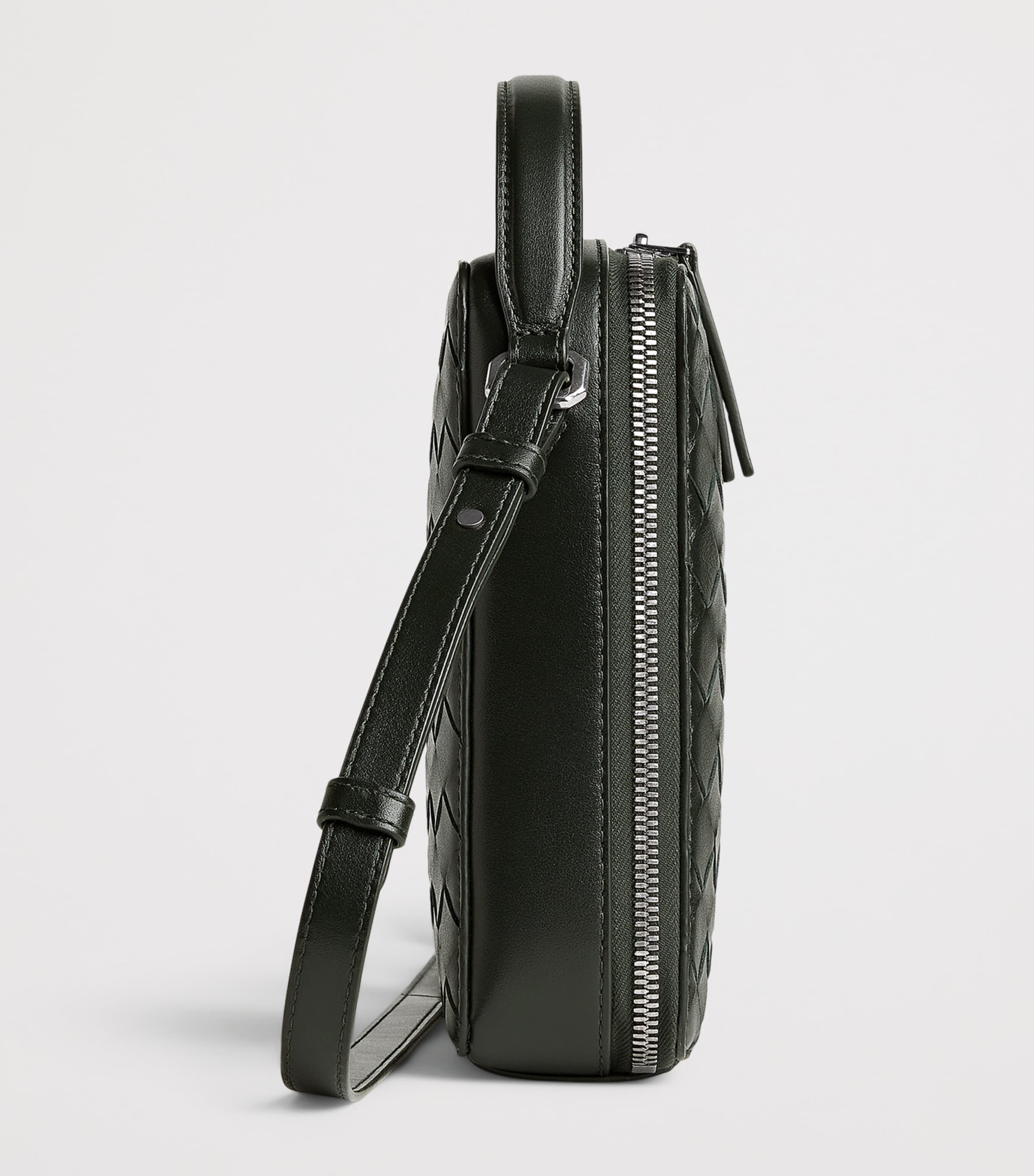 Leather Intrecciato Getaway Phone Pouch 3009 Image 4