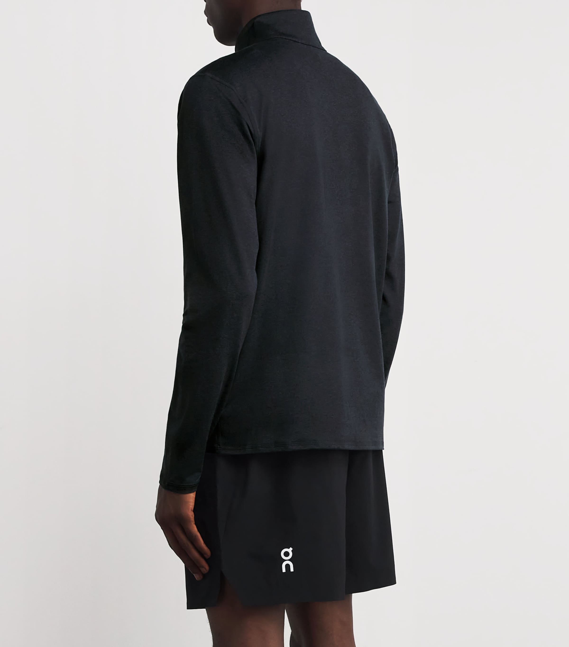 VUORI Mens Quarter-Zip Ponto Sweatshirt Hin/ink Heather Image 4