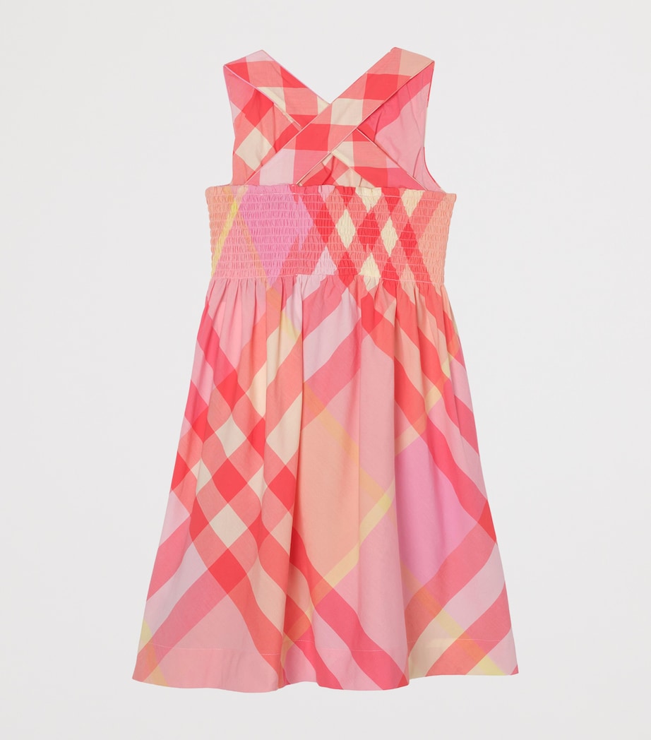 Burberry Kids Cotton Check Dress (3-12 Years) Strawberry Pink Chk Image 2