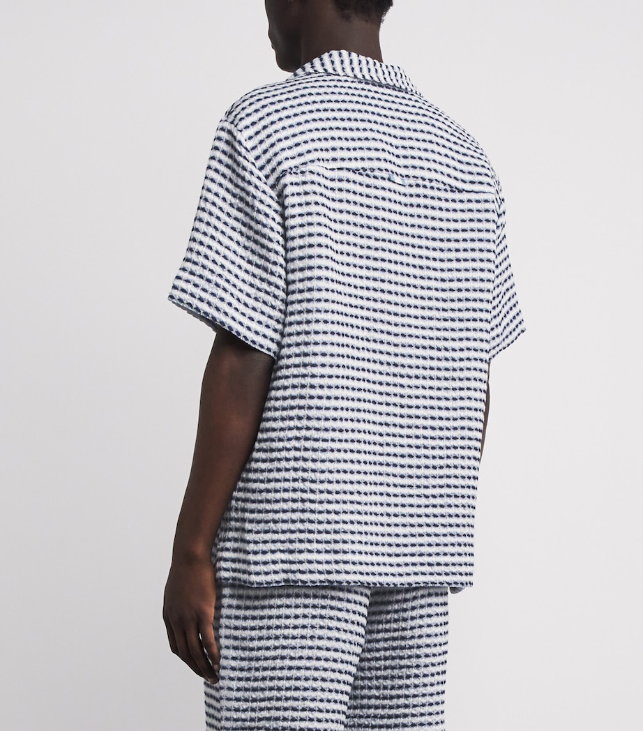 CHÉ Mens Linen Riita Shirt Blue Image 5