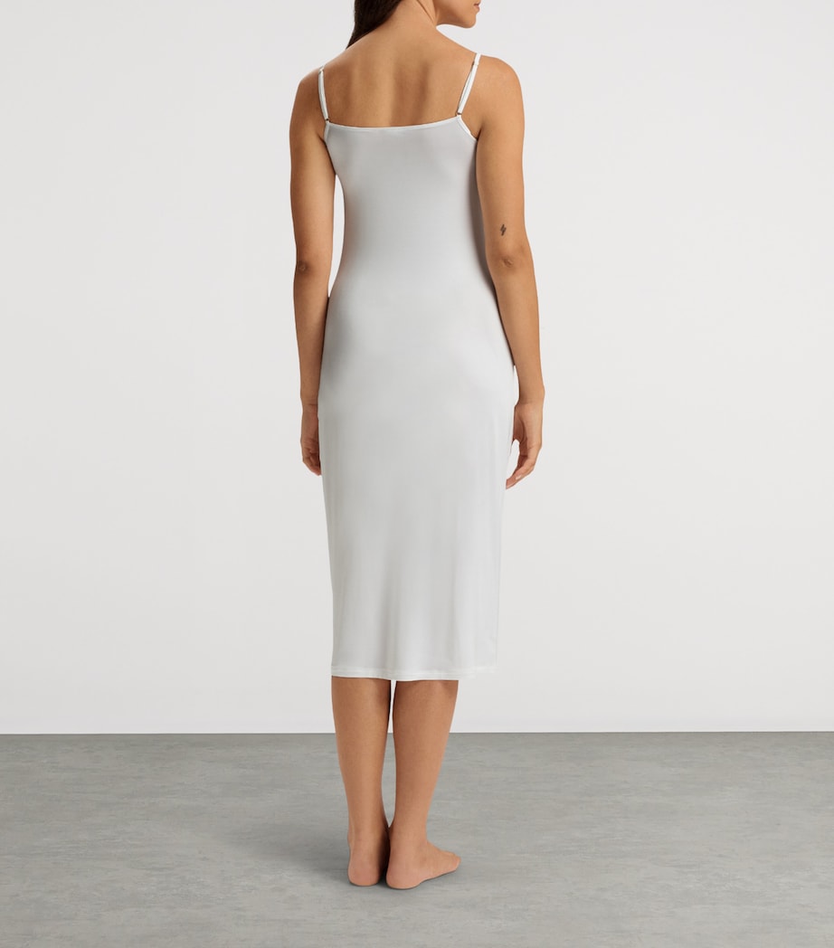 Satin Midi Dress OFF WHITE Image 4