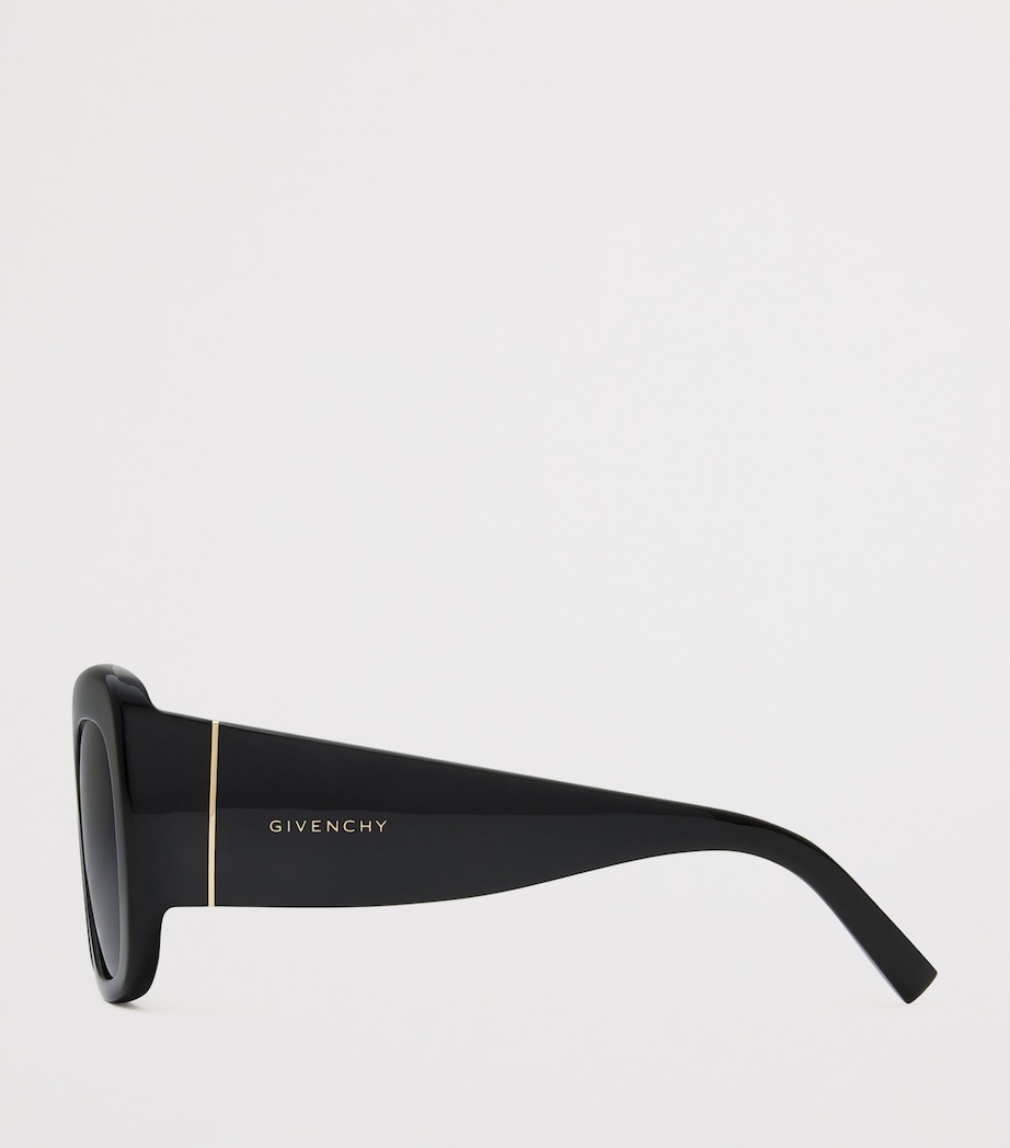 Acetate Bold Sunglasses BLACK Image 4