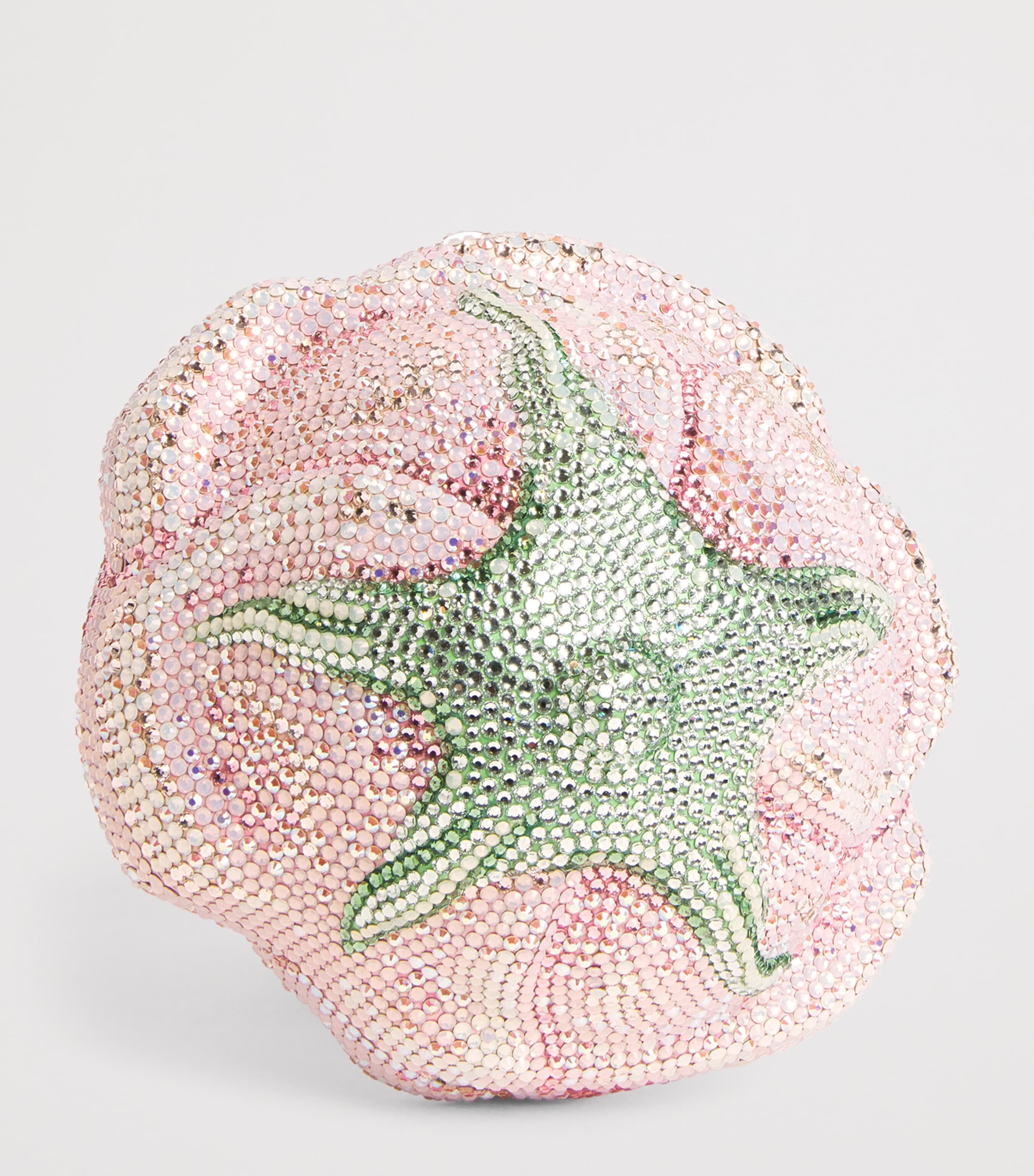 Judith Leiber Embellished Rose Clutch Bag Silvr Rose Opal Mlti Image 3