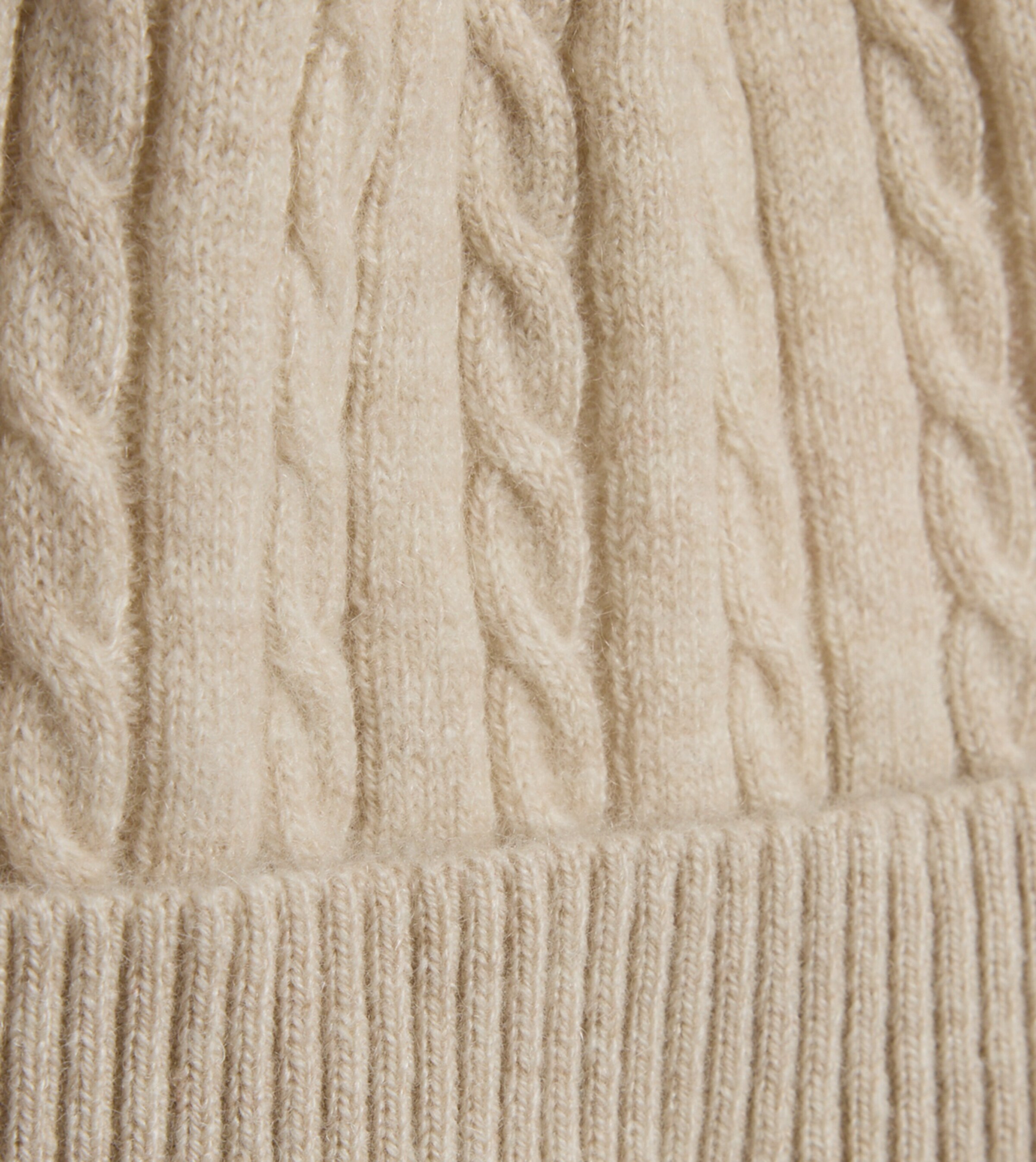 Cashmere Pom-Pom Beanie CAMEL MELANGE Image 2