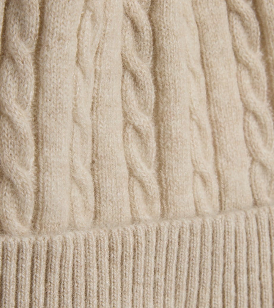 Cashmere Pom-Pom Beanie CAMEL MELANGE Image 2