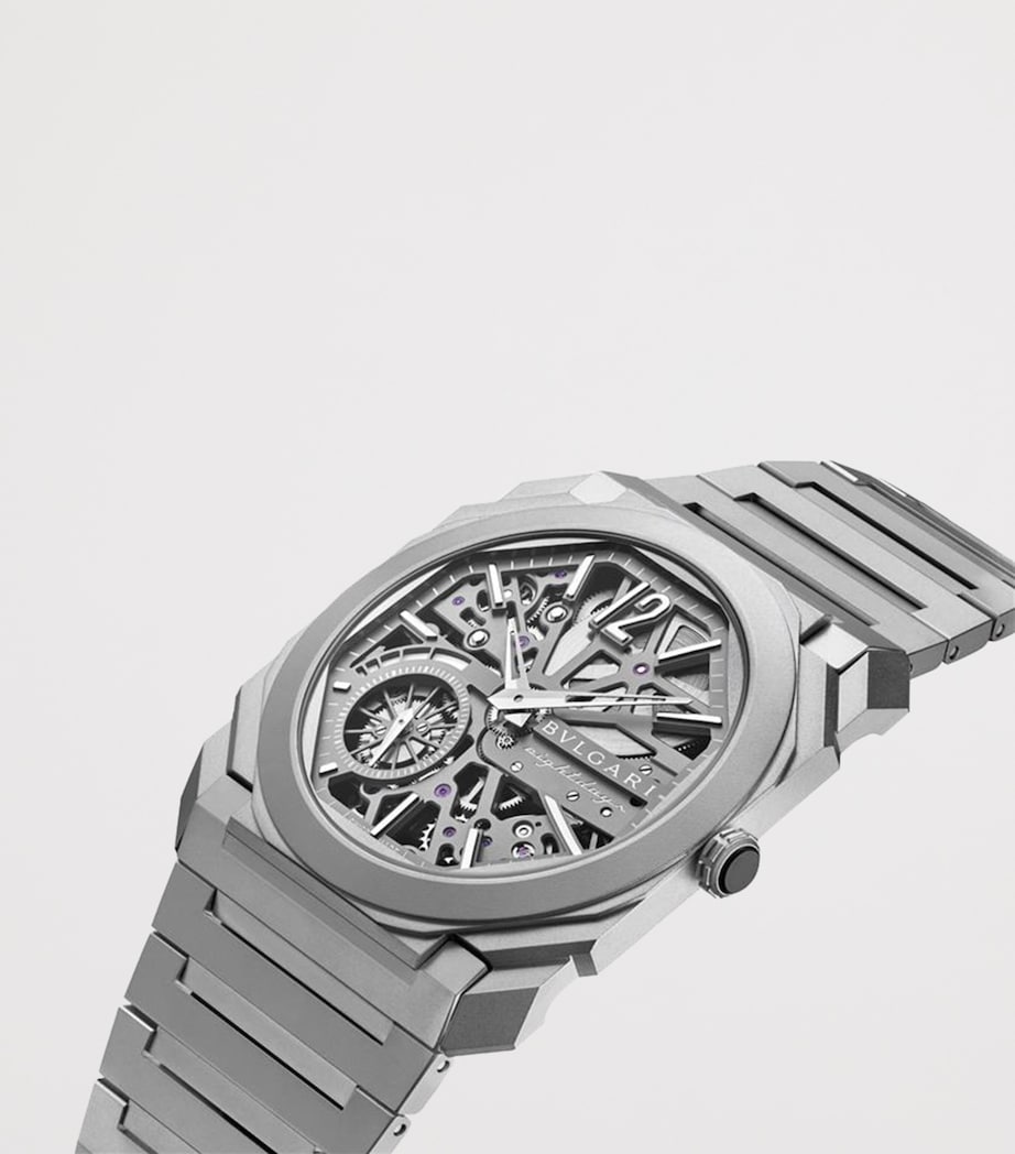 Titanium Octo Finissimo Skeleton 8 Days Watch 40mm BLACK Image 2