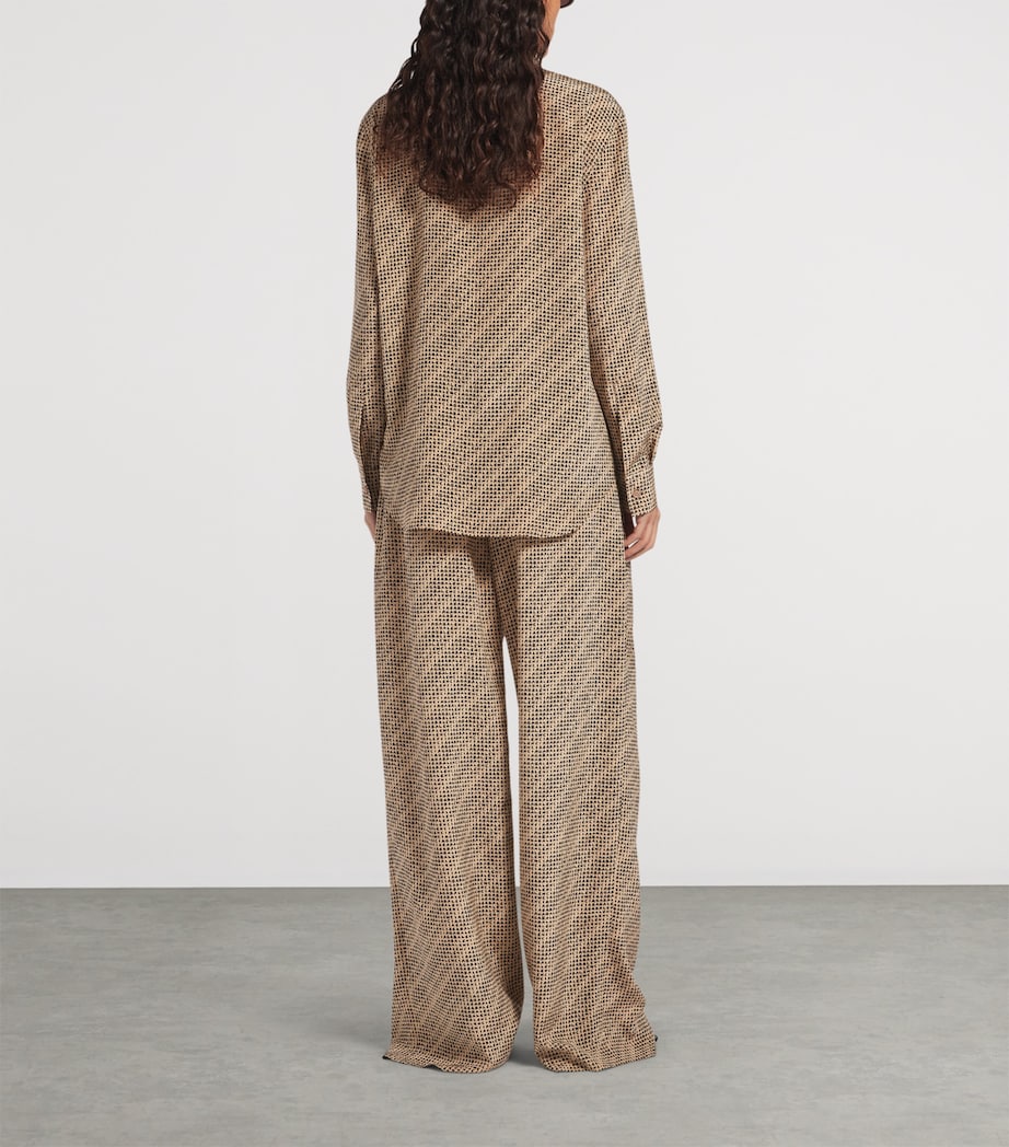 Balenciaga Womens Silk Monogram Trousers Image 3