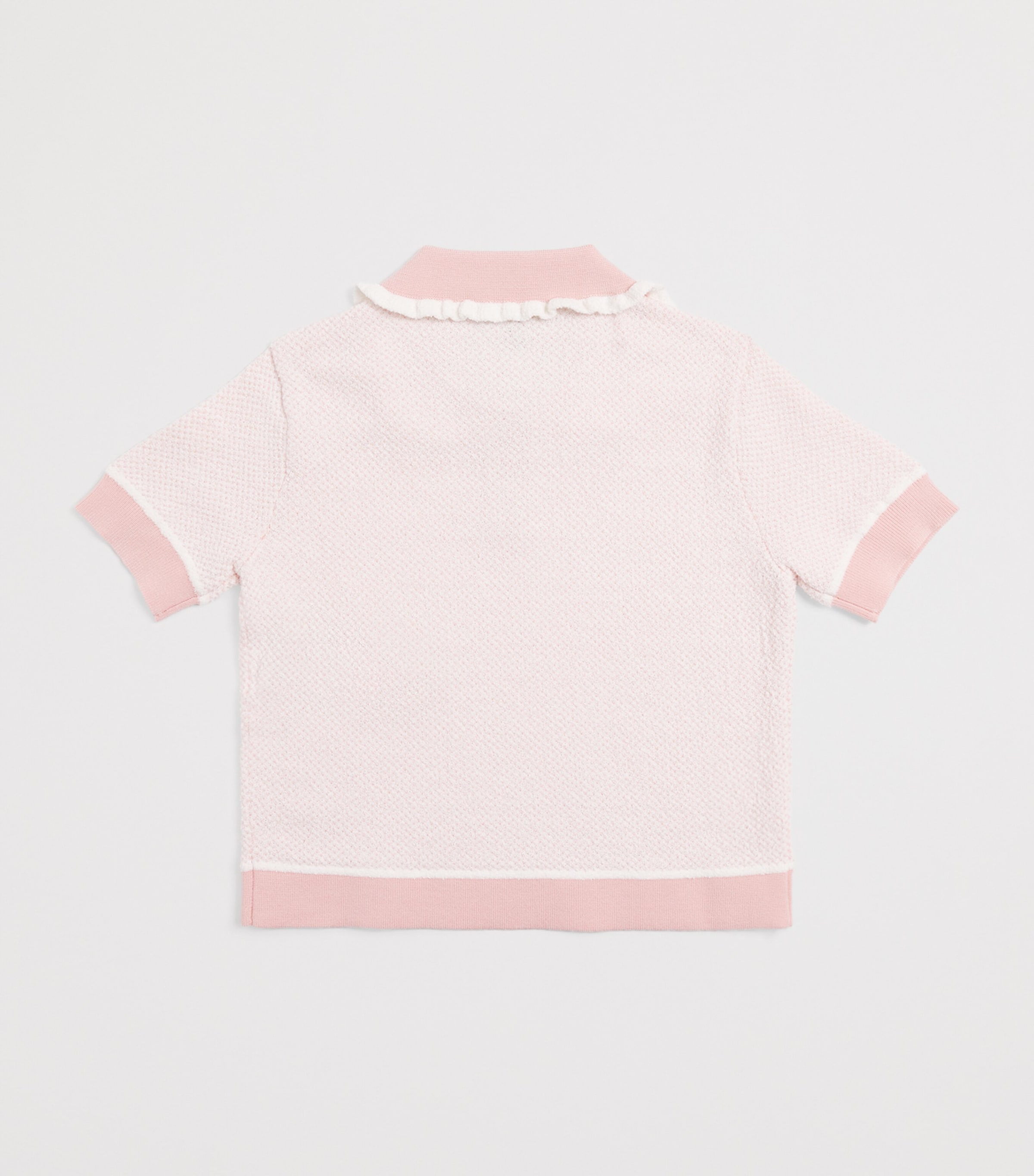 Knitted Polo Shirt (4-14 Years) PEACHSKIN Image 2