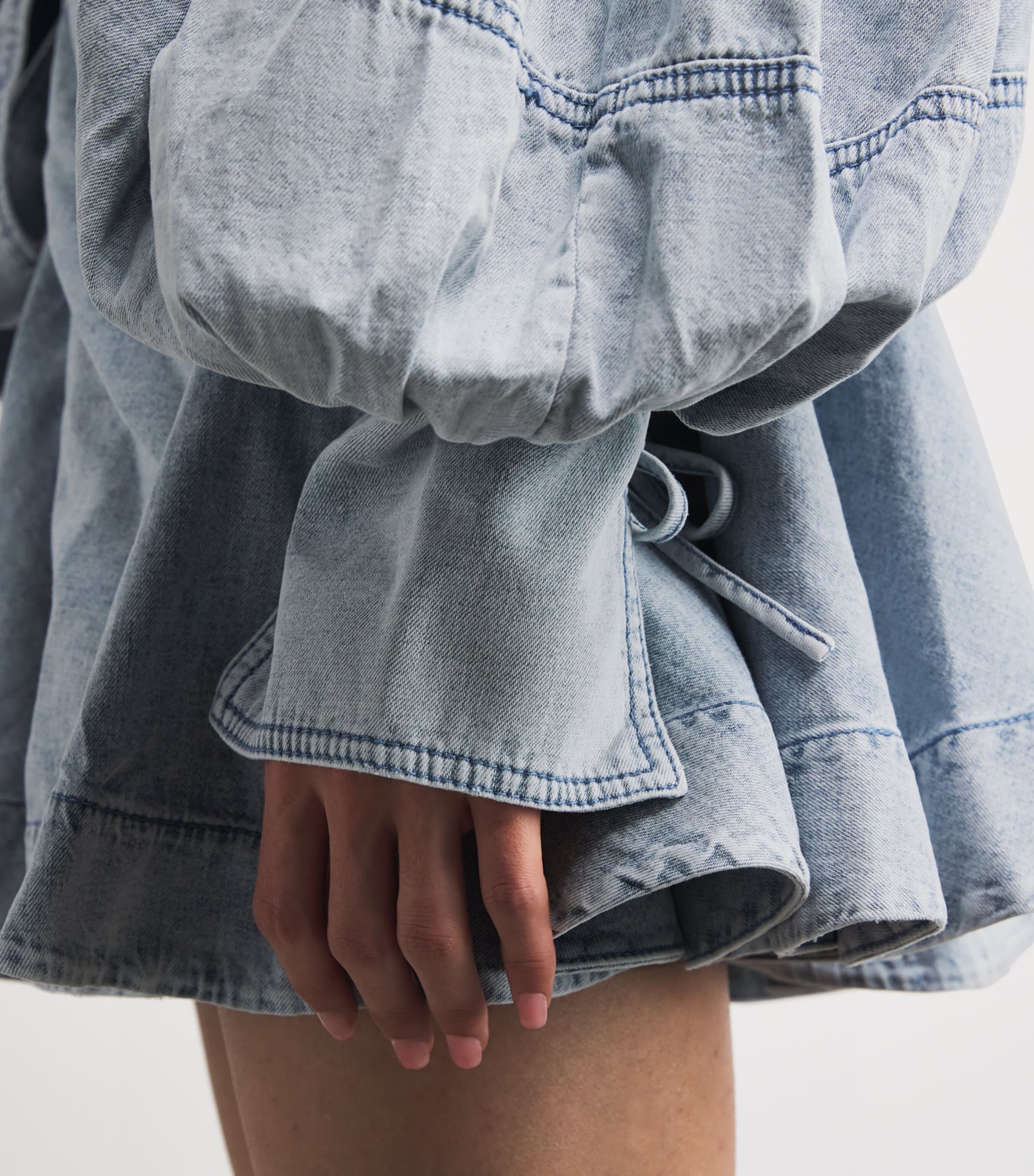 Denim Rebellion Wrap Mini Dress CSW CASTAWAY Image 4