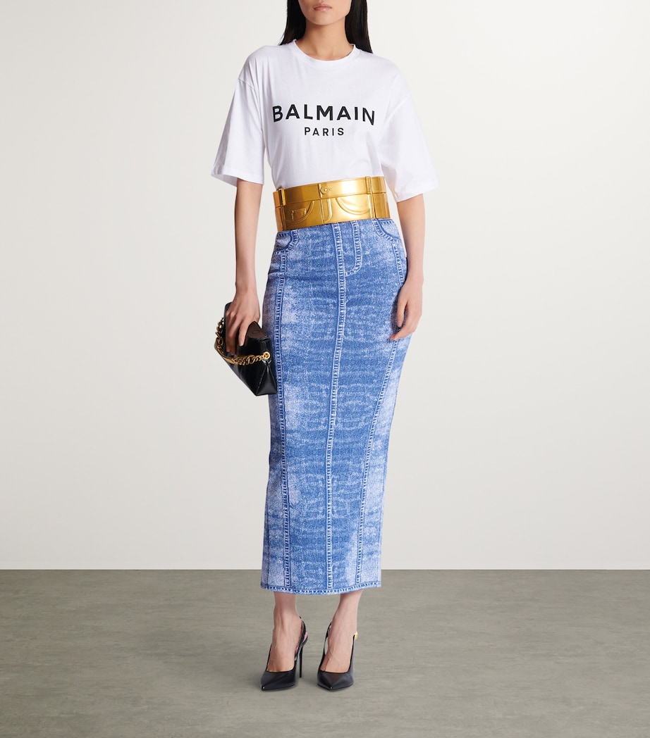 Cropped Logo T-Shirt GAB BLANC/NOIR Image 7