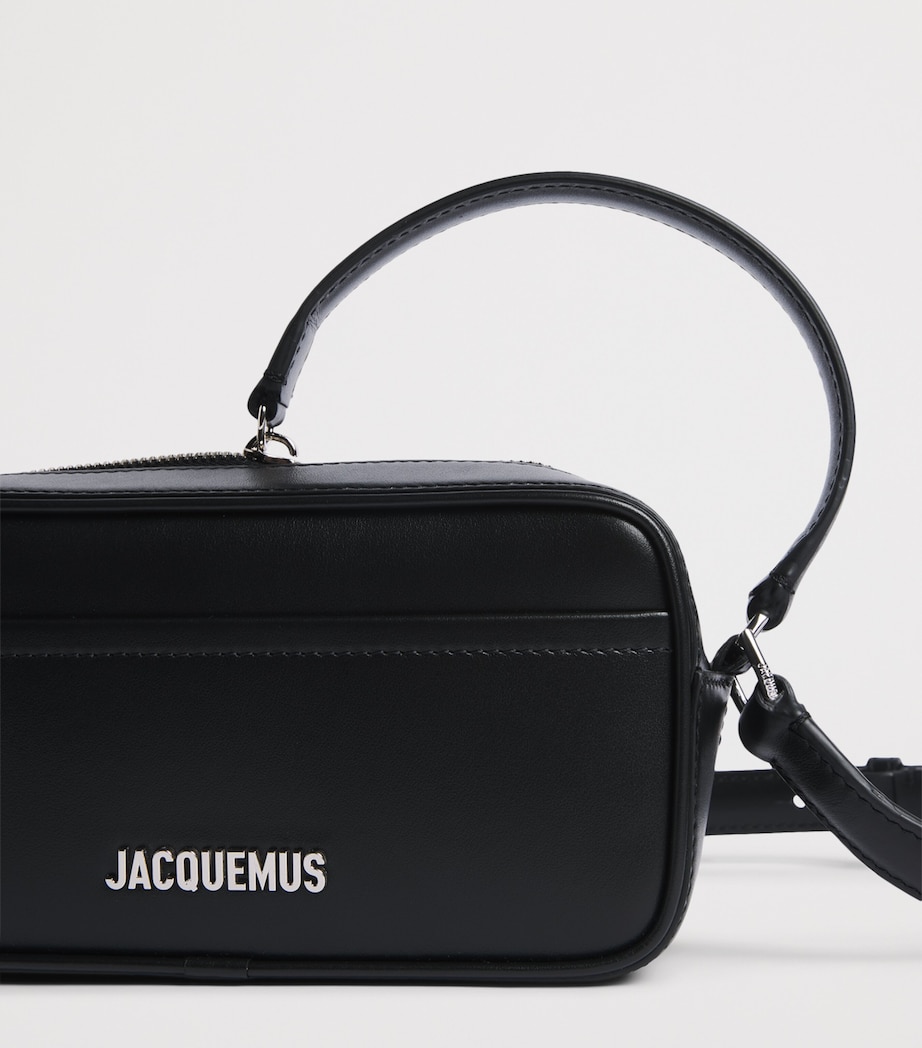 Jacquemus Leather Le Baneto Shoulder Bag Black Image 5