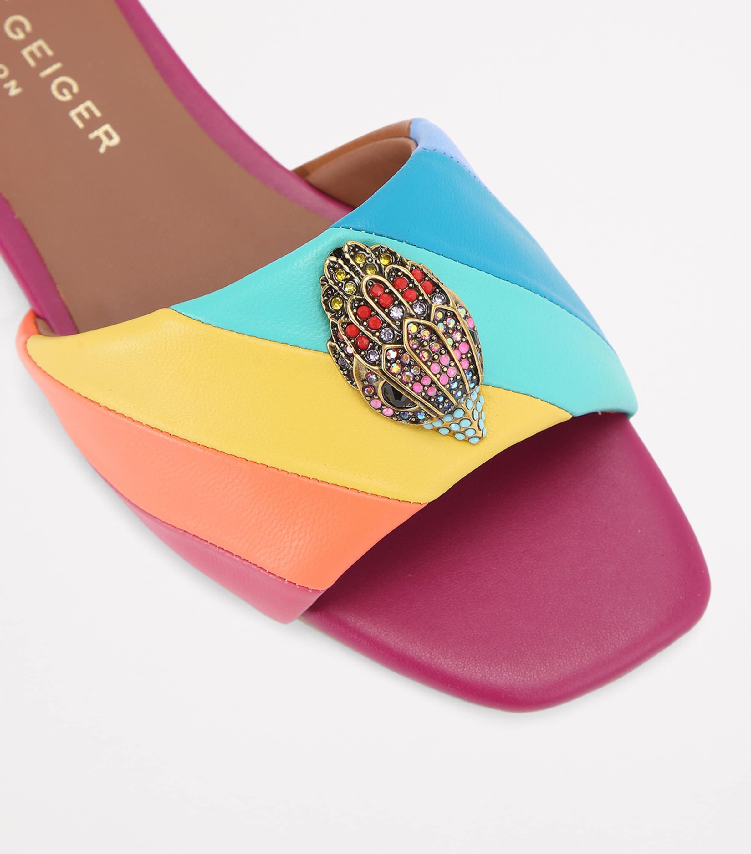 Kurt Geiger London Leather Kensington Flat Sandals Other Image 3