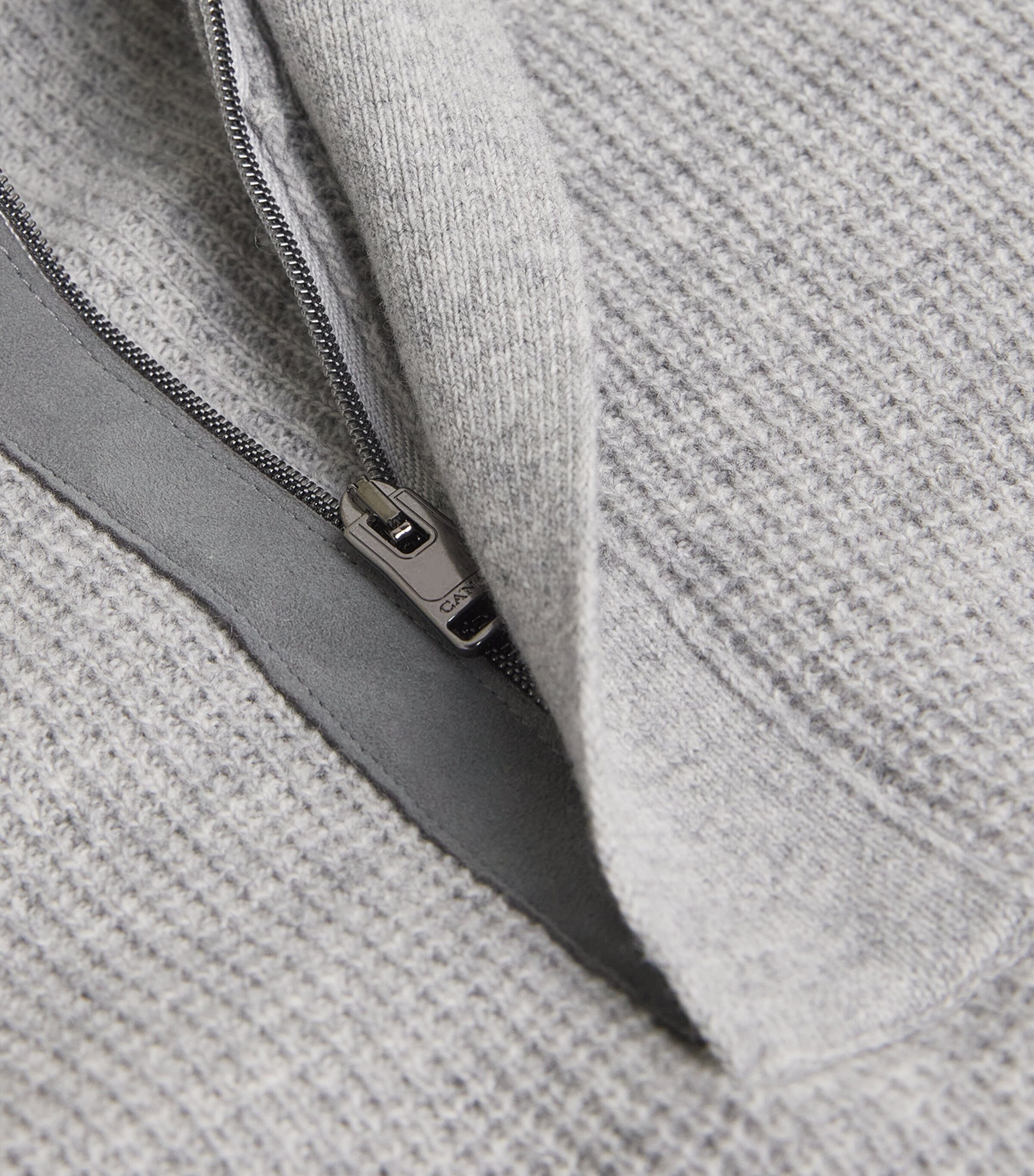Canali Mens Wool-Cashmere Quarter-Zip Sweater Image 5