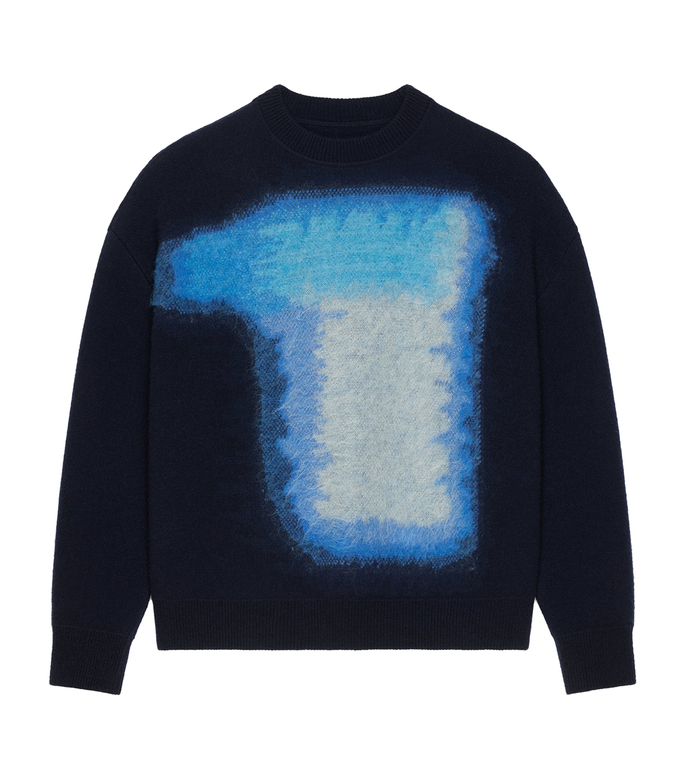 Wool-Blend Jacquard Sweater NAVY/BLUE Image 1