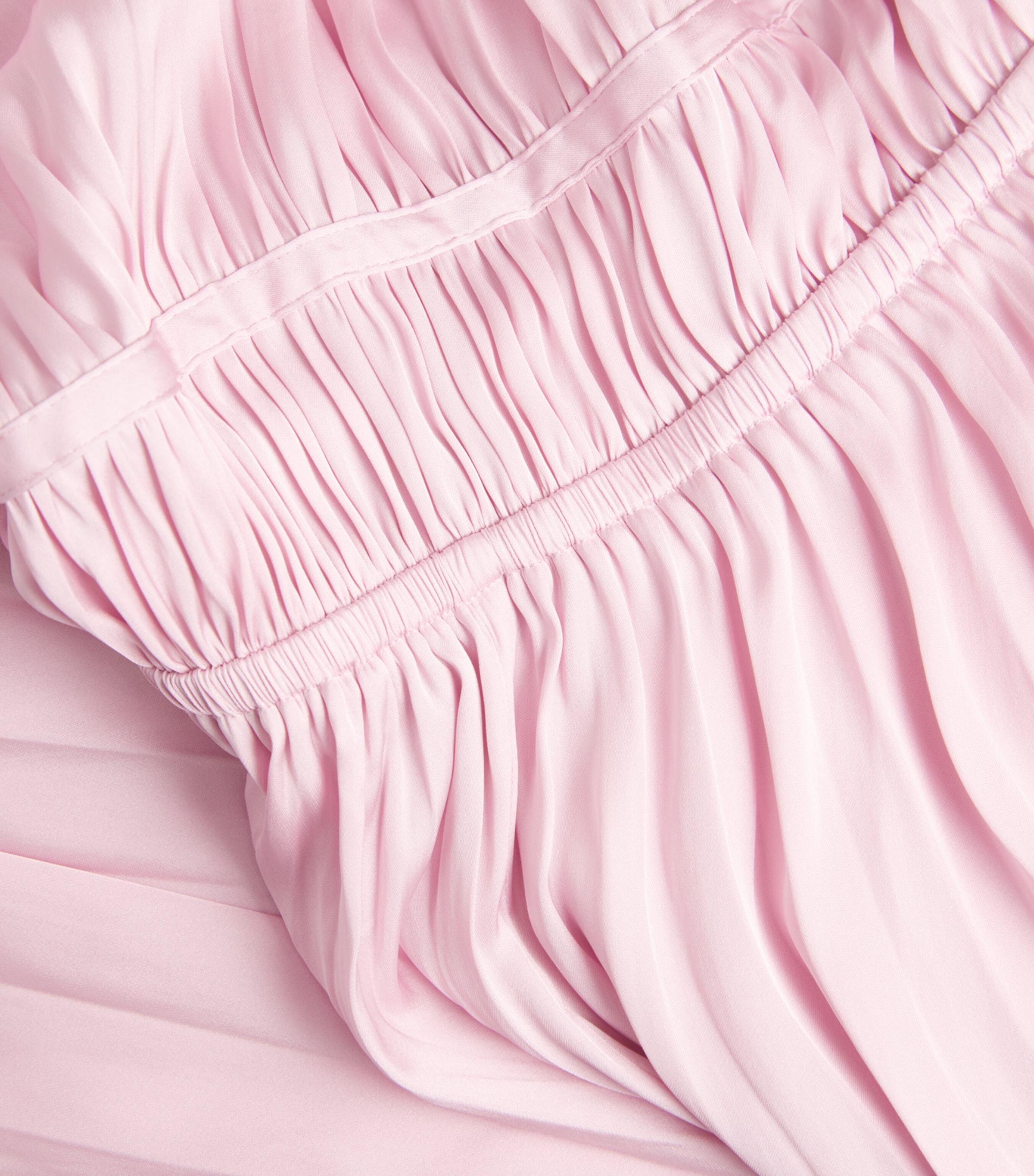 Maje Womens Satin Pleated Maxi Dress Pink Image 6