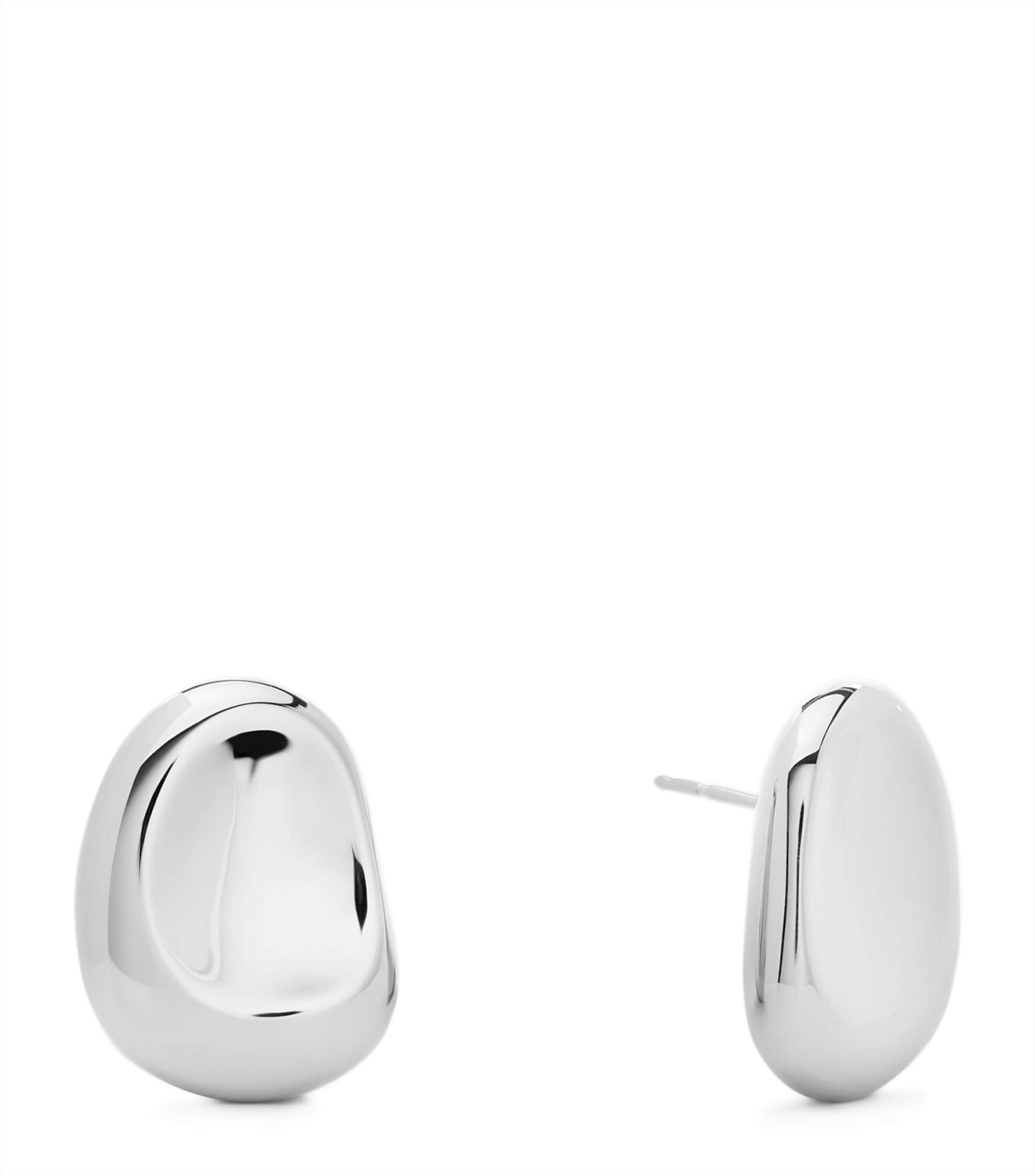 Monica Vinader Sterling Silver Aria Bold Stud Earrings In Metallic