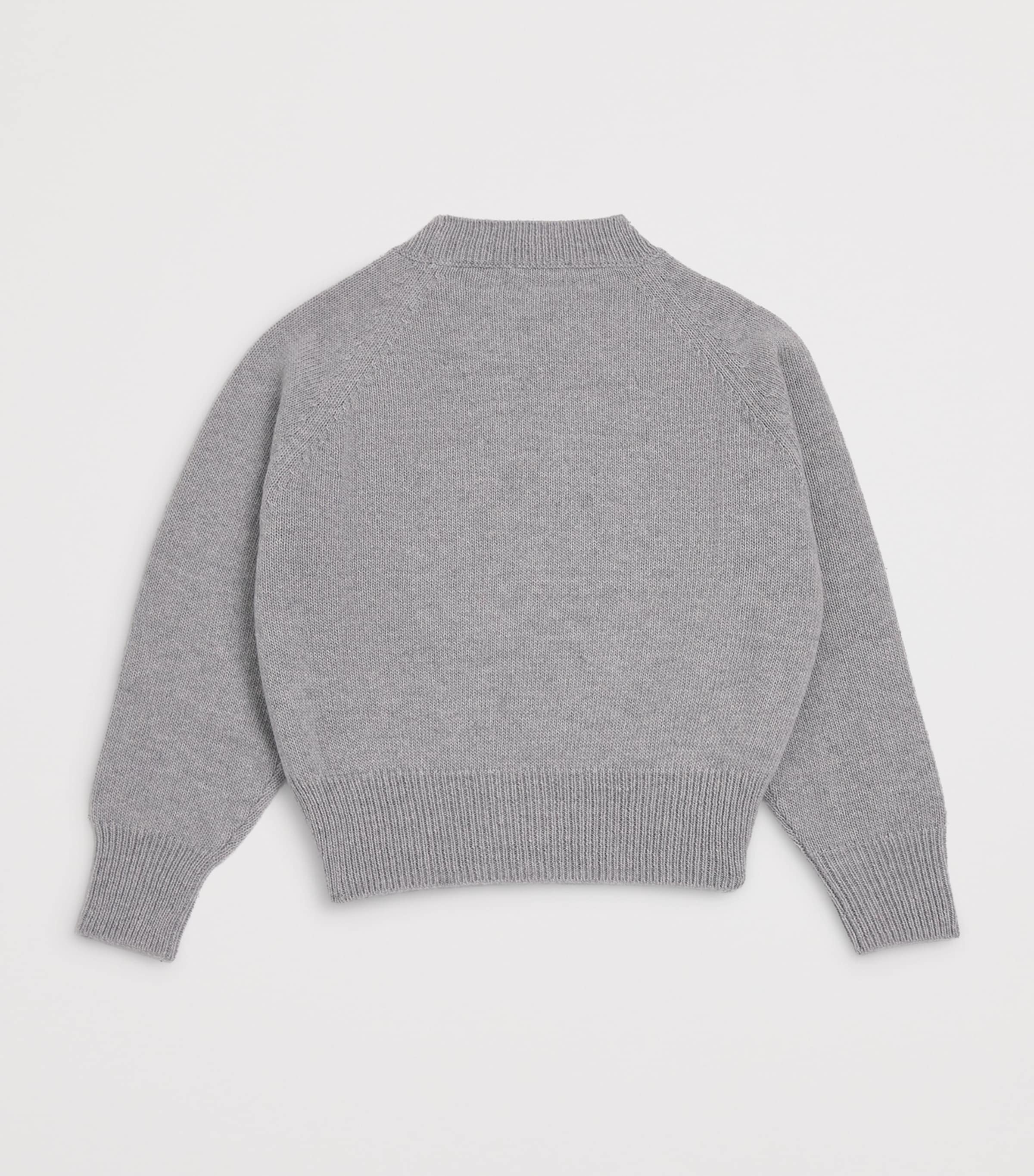 Wool Festive Sweater (2-14 Years) 1007LGREY Image 2