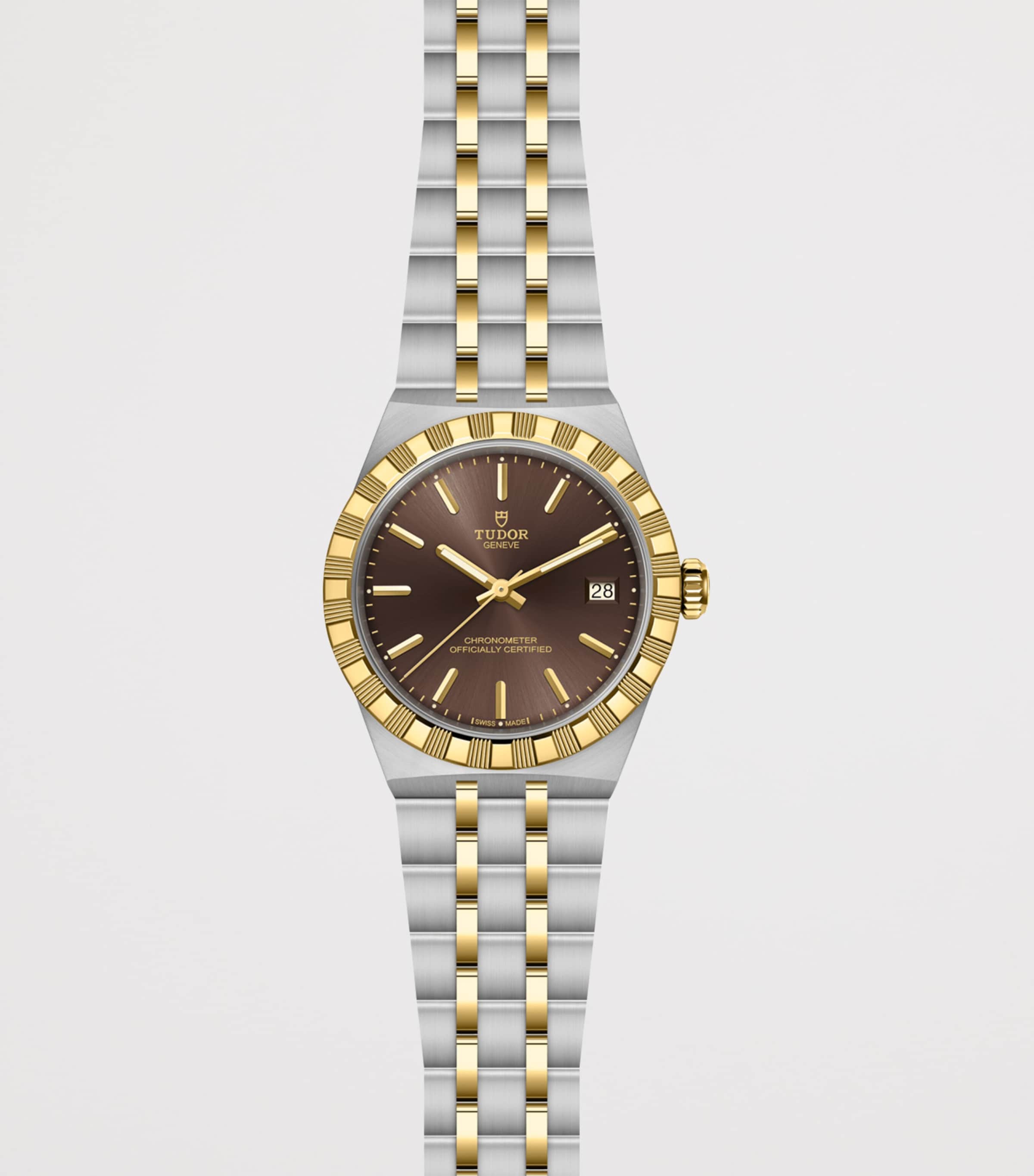 TUDOR Royal Stainless Steel and Yellow Gold Watch 36mm Brown Image 2