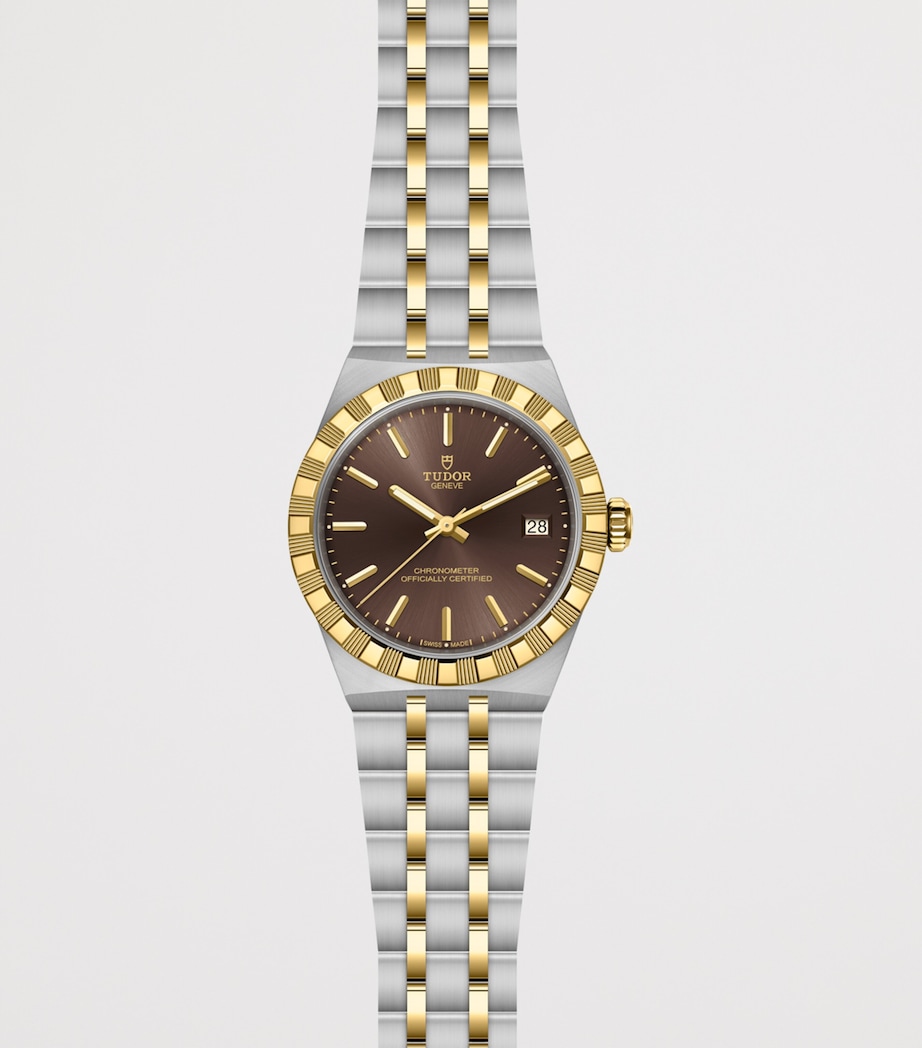 TUDOR Royal Stainless Steel and Yellow Gold Watch 36mm Brown Image 2