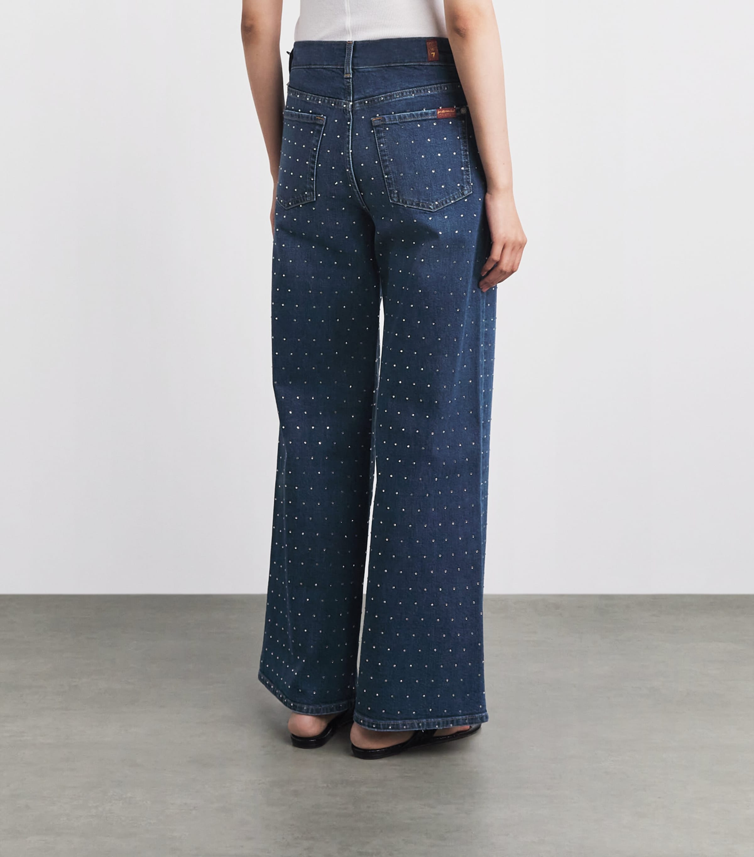 7 For All Mankind Womens Lotta Wide-Leg Jeans Radar Image 5