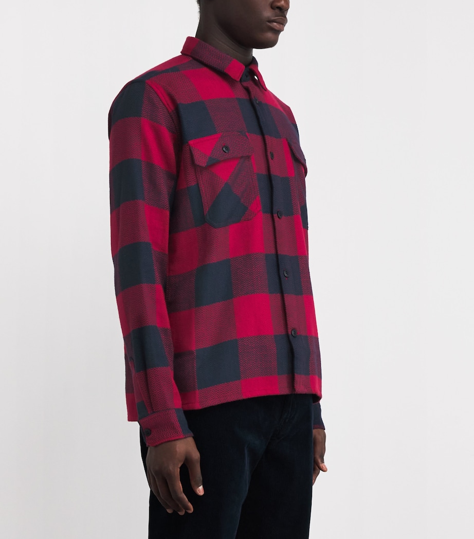 Cotton Bertrow Shirt NAVY Image 3