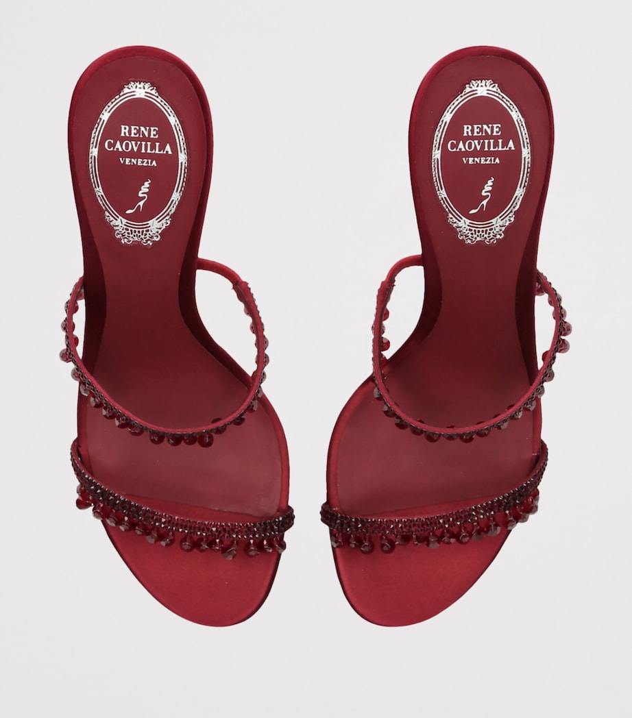 Satin Chandelier Mules 80 WINE Image 4