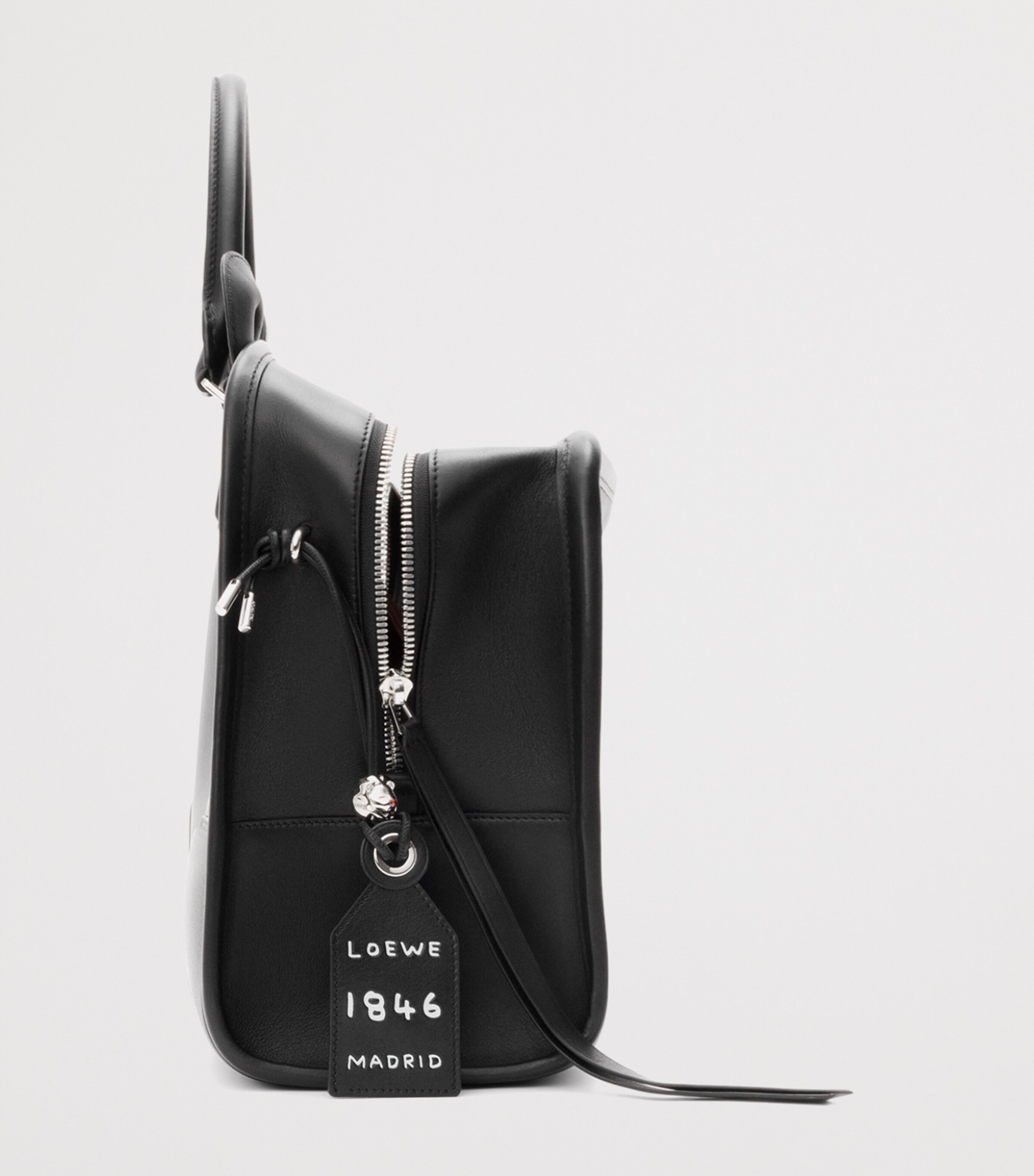 LOEWE Large Leather Amazona 180 Shoulder Bag Black Image 5