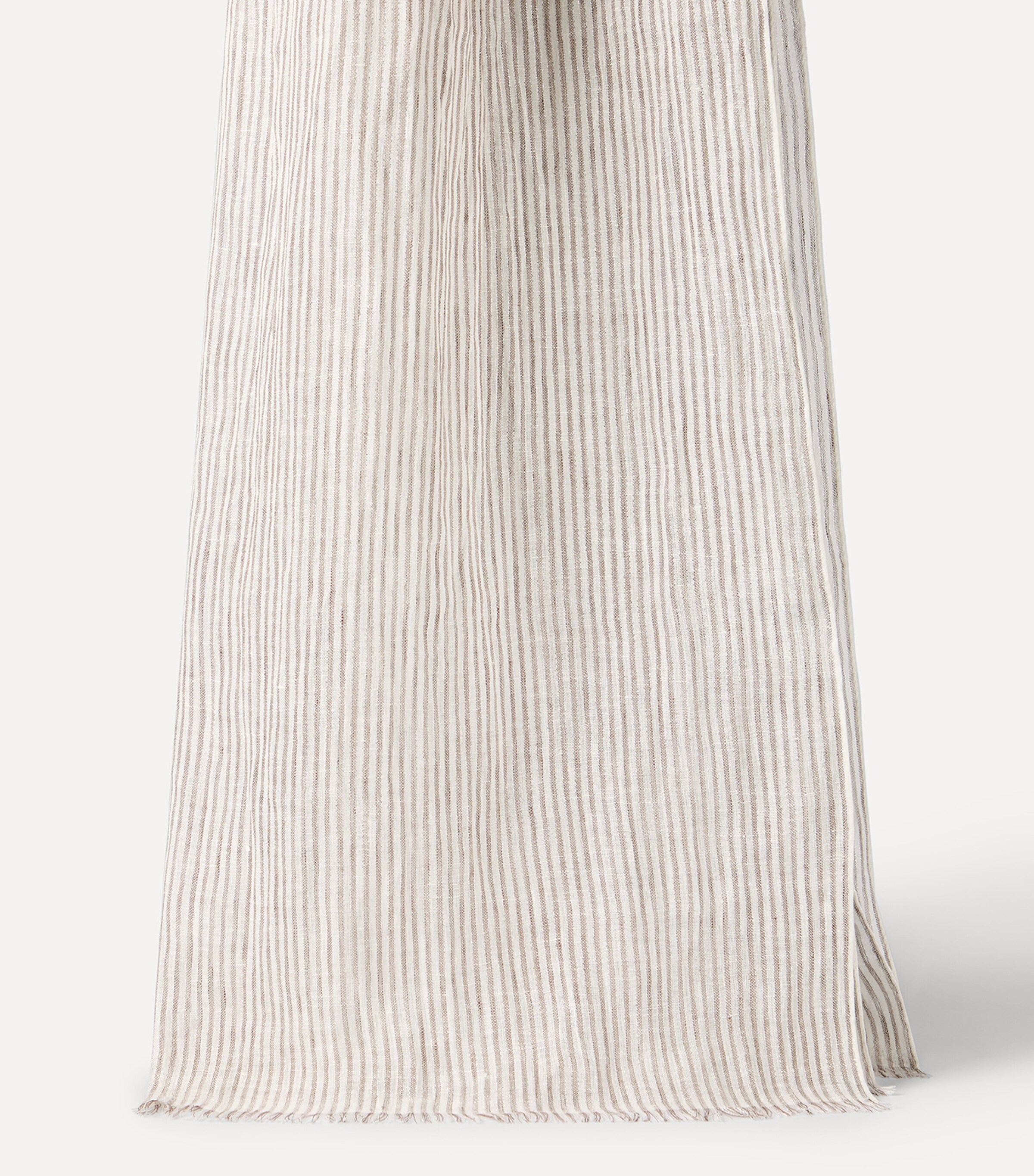 Brunello Cucinelli Linen-Blend Stripe Scarf Image 2