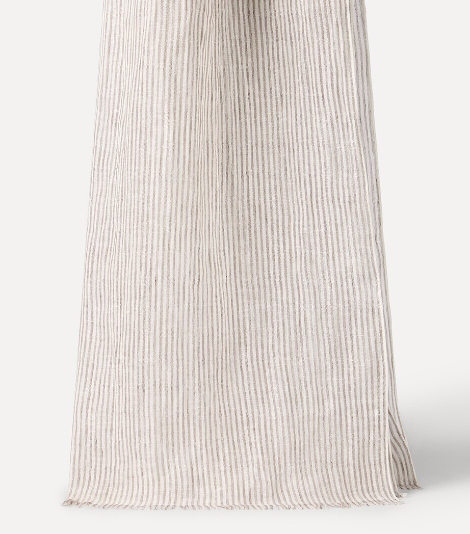 Brunello Cucinelli Linen-Blend Stripe Scarf Image 2