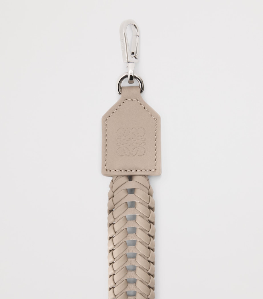 Leather Woven Bag Strap CLAY Image 2
