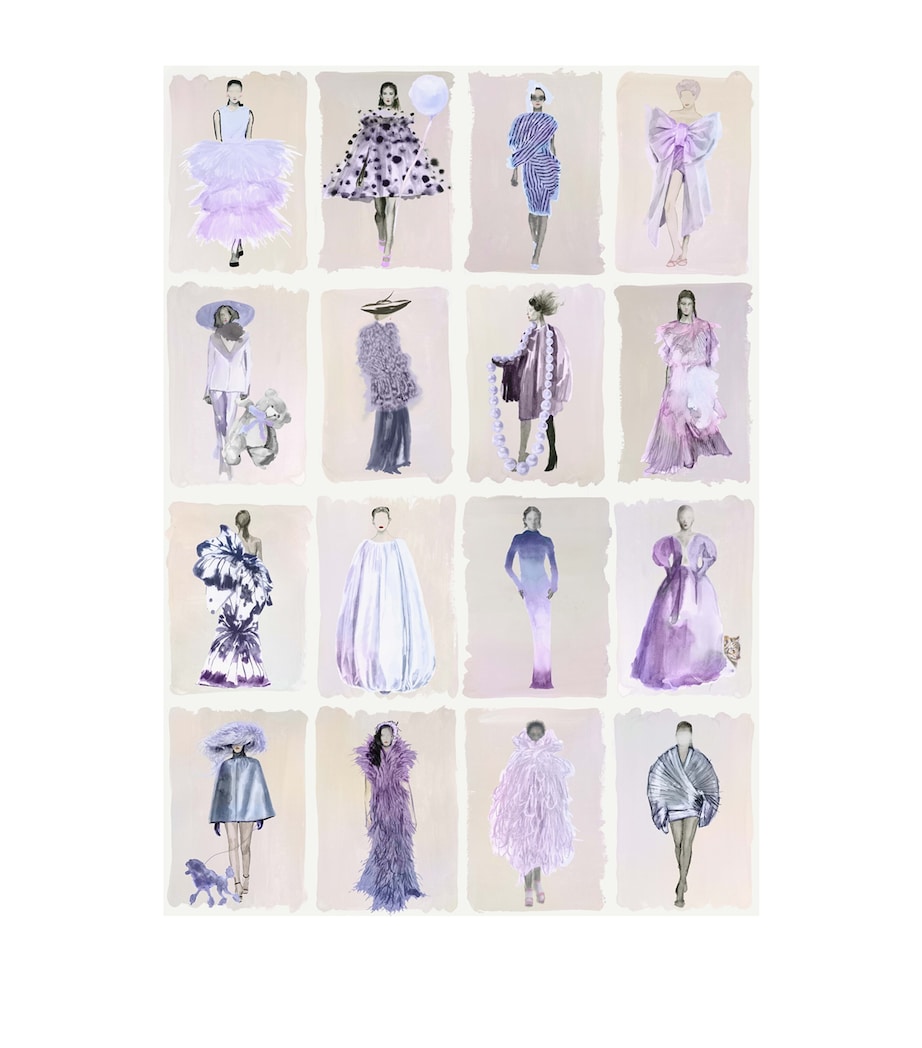 x Harrods Interior Design 175 Anniversary Edition Couture Carousel Wallpaper - Lavender Pearl LAVENDER PEARL Image 1