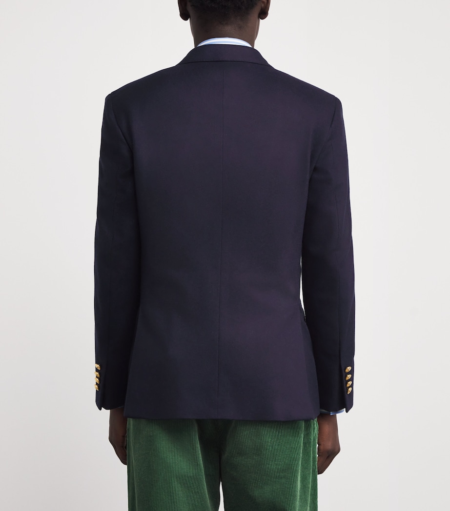 Wool Double-Breasted Blazer NAVY Image 4
