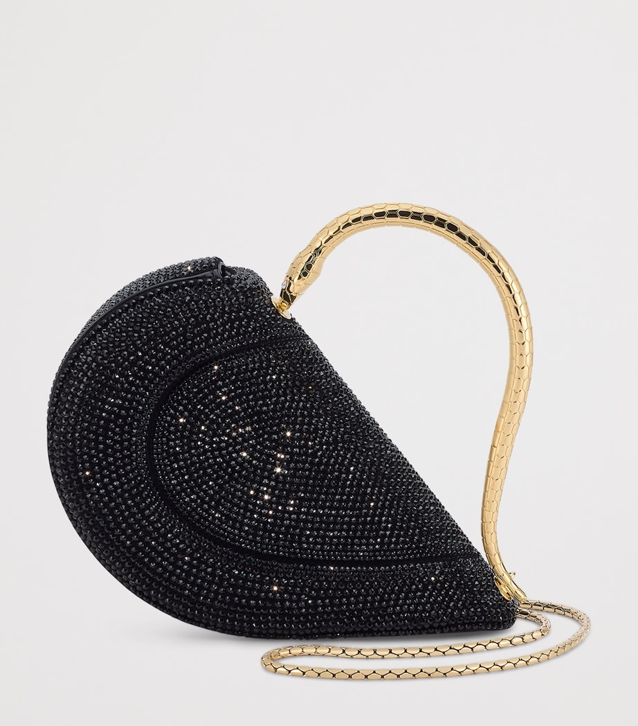 Crystal Serpenti Cuore 1968 Top-Handle Bag BLACK Image 2