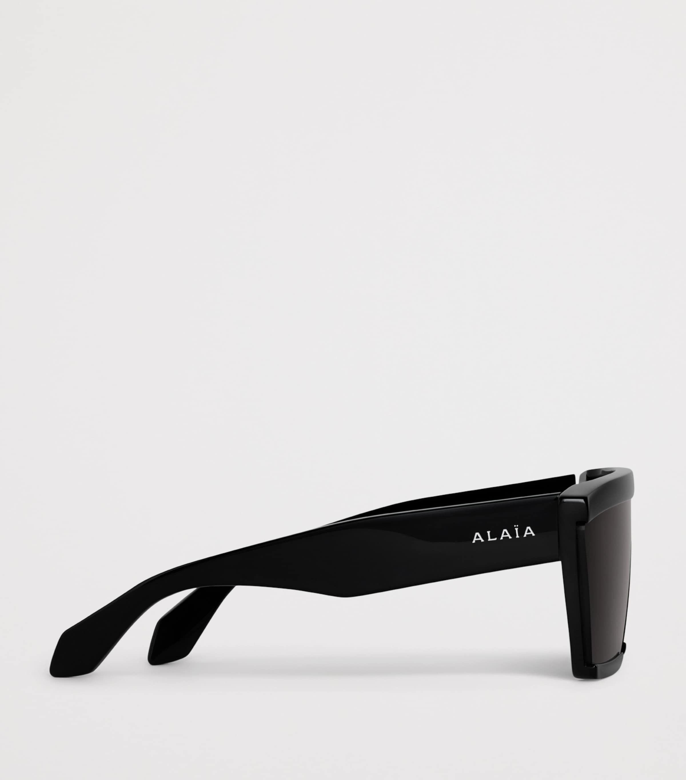 Alaïa Acetate Rectangle Mask 69 Sunglasses Noir Image 2