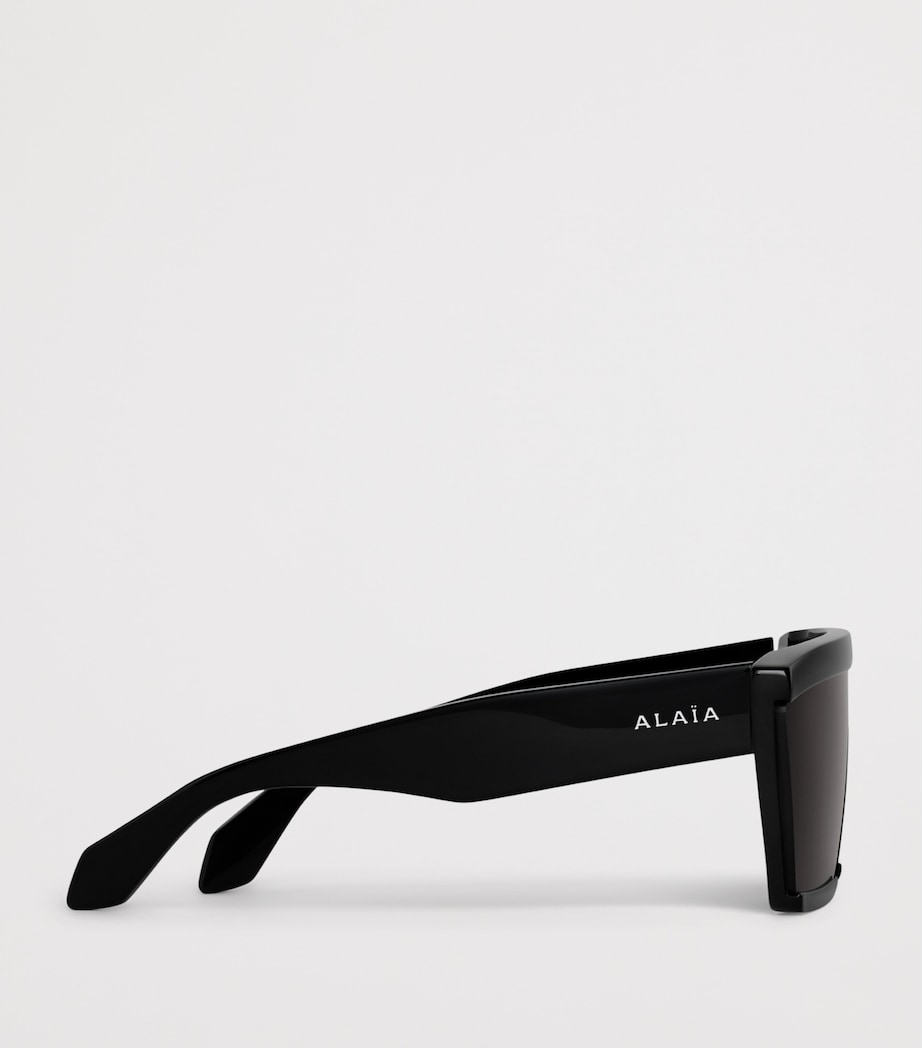 Alaïa Acetate Rectangle Mask 69 Sunglasses Noir Image 2