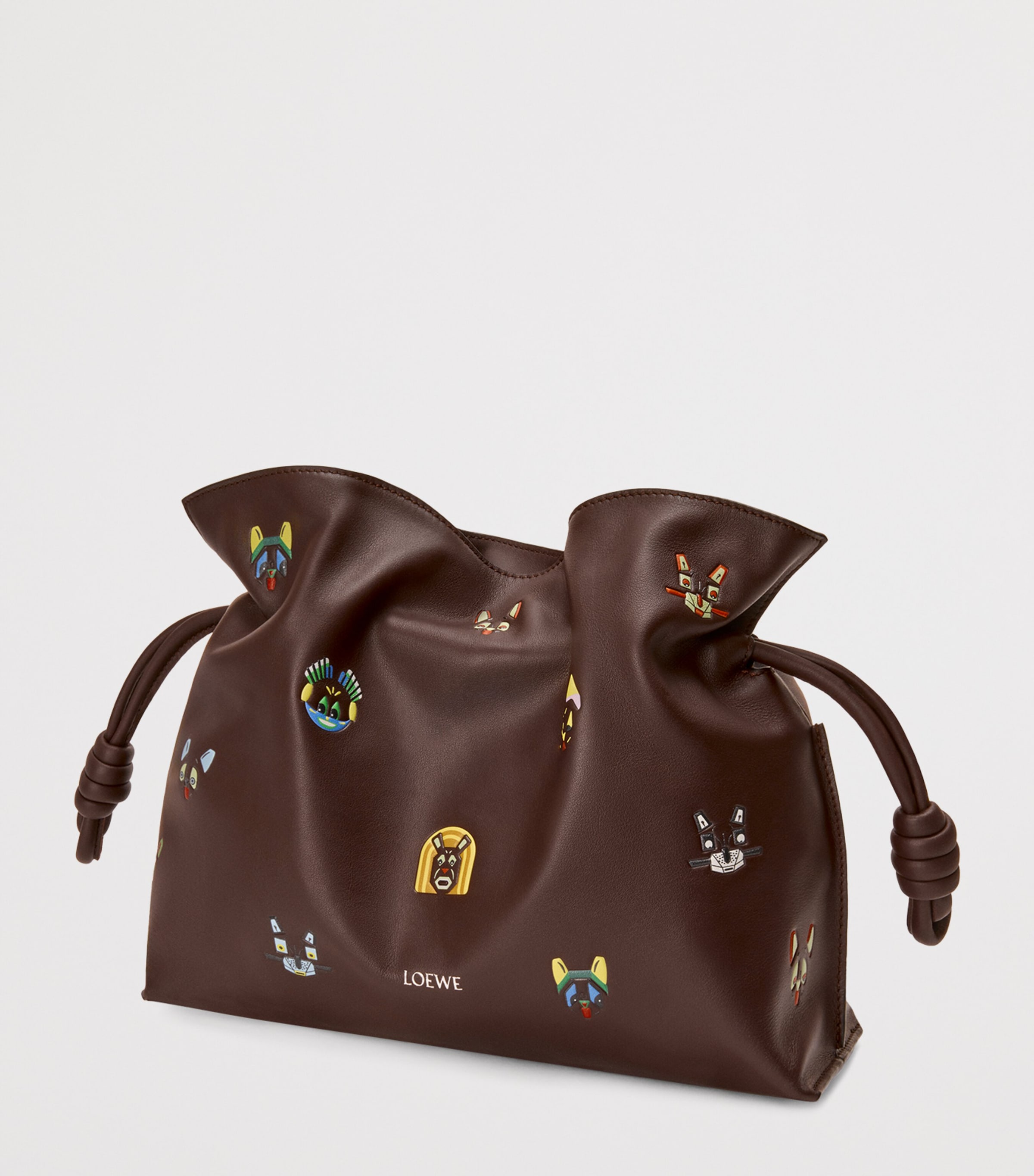 x Louis Wain Medium Leather Flamenco Shoulder Bag BROWN Image 2