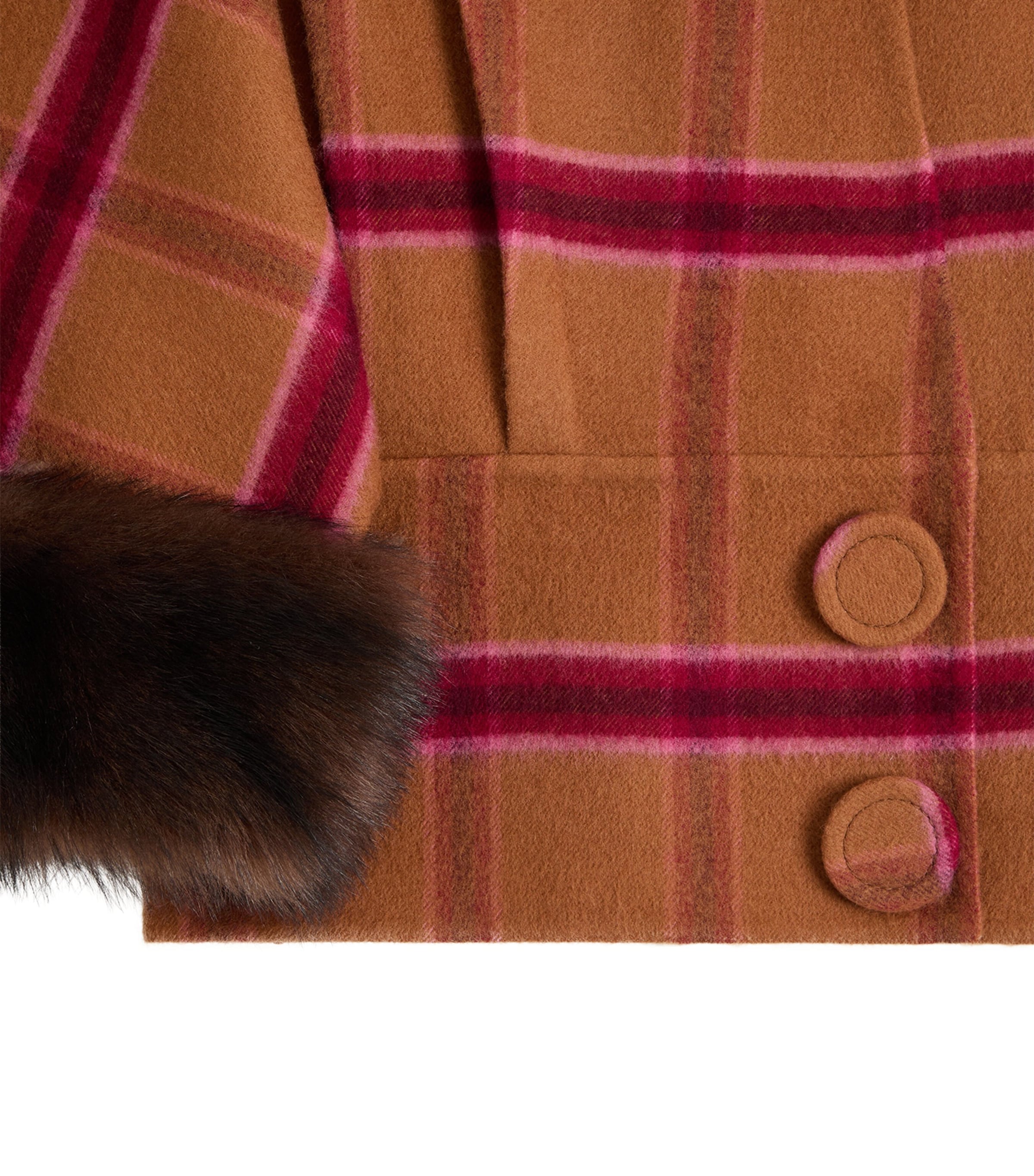 Valentino Womens Wool Check Wrap Jacket Image 8
