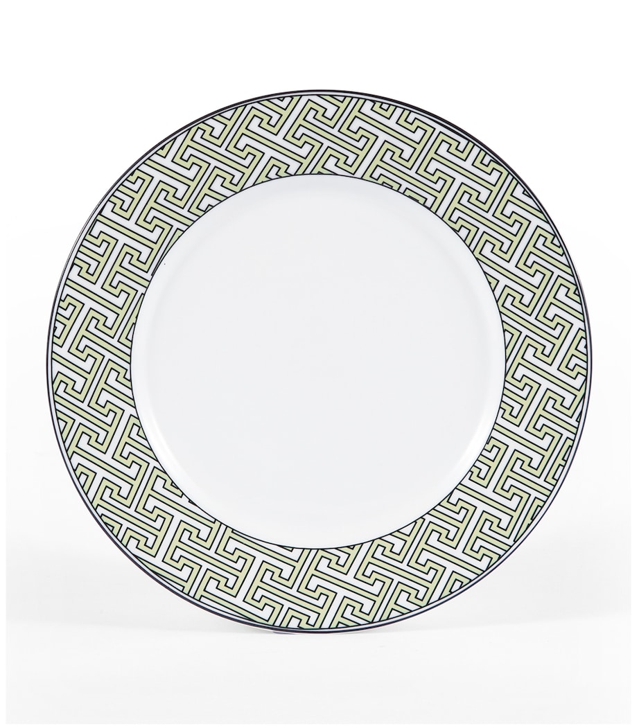Set of 2 Maze Dinner Plates (26cm) GREEN Image 1