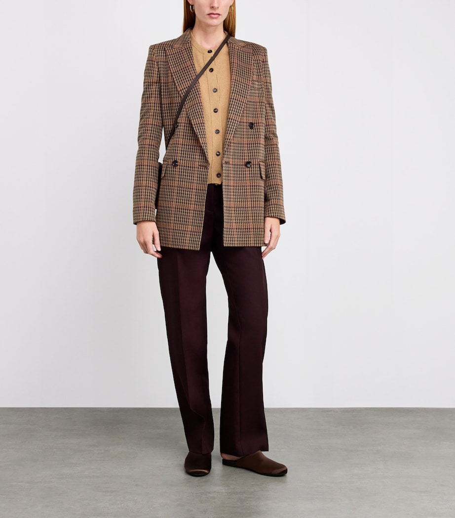Wool-Cotton Houndstooth Blazer MULTICOLOUR Image 2