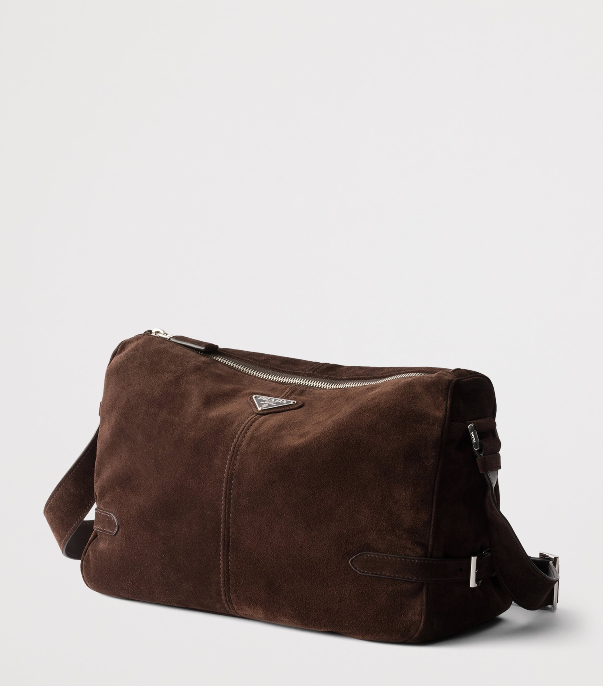 Prada Brown Suede Shoulder Bag | Harrods UK