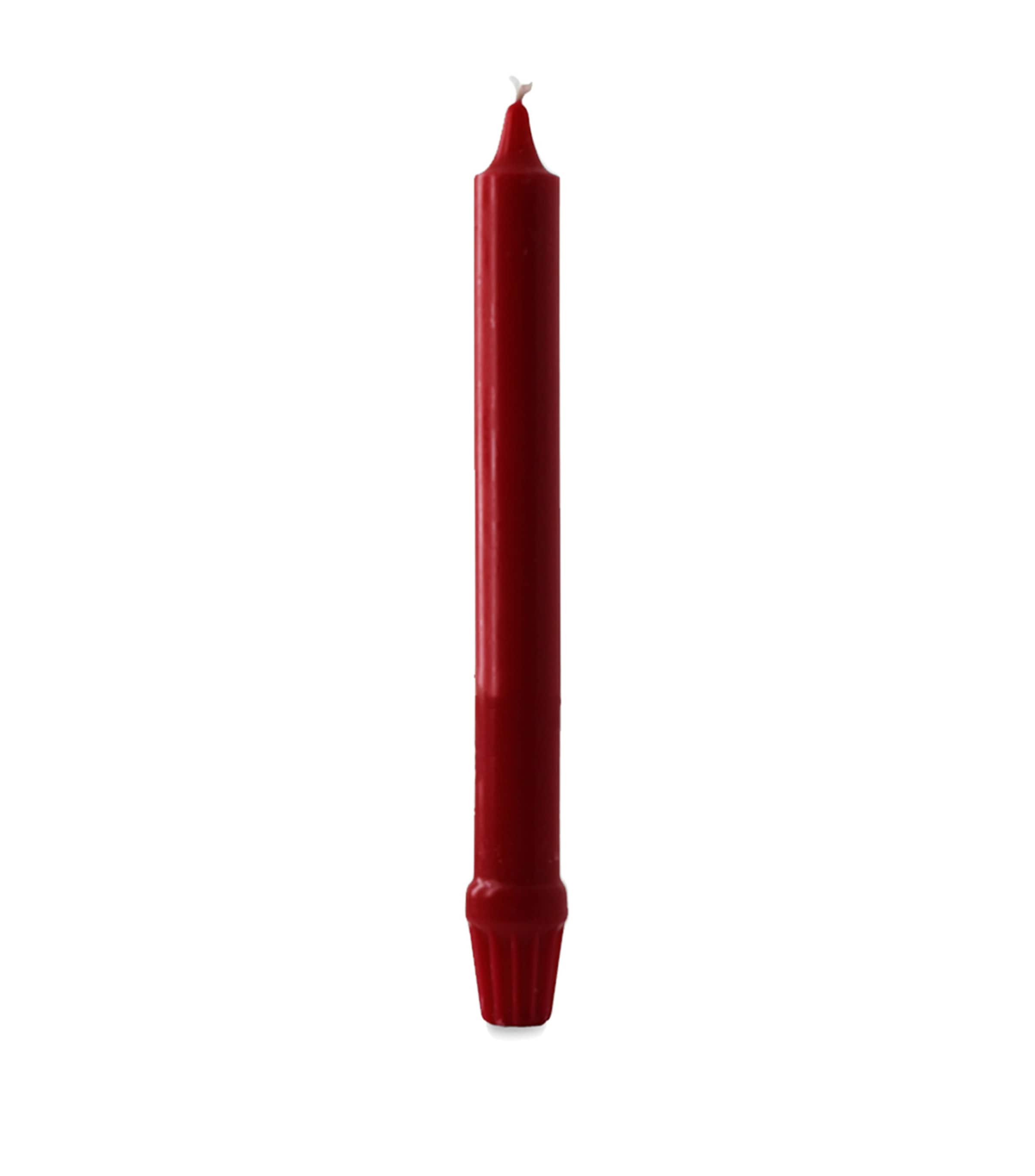 Charles Farris Royal Fluted Candles (Box of 12) Wine Red Image 1