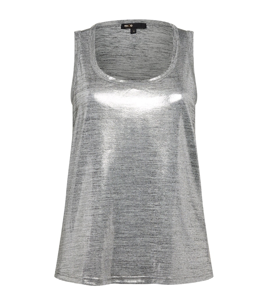 Metallic Tank Top SILVER Image 1