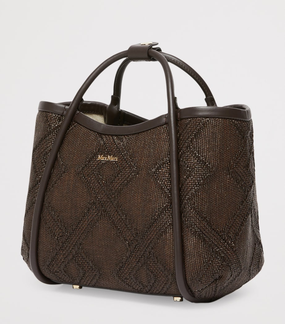Max Mara Extra-Small Embellished Marine Top-Handle Bag Dark Brown Image 5