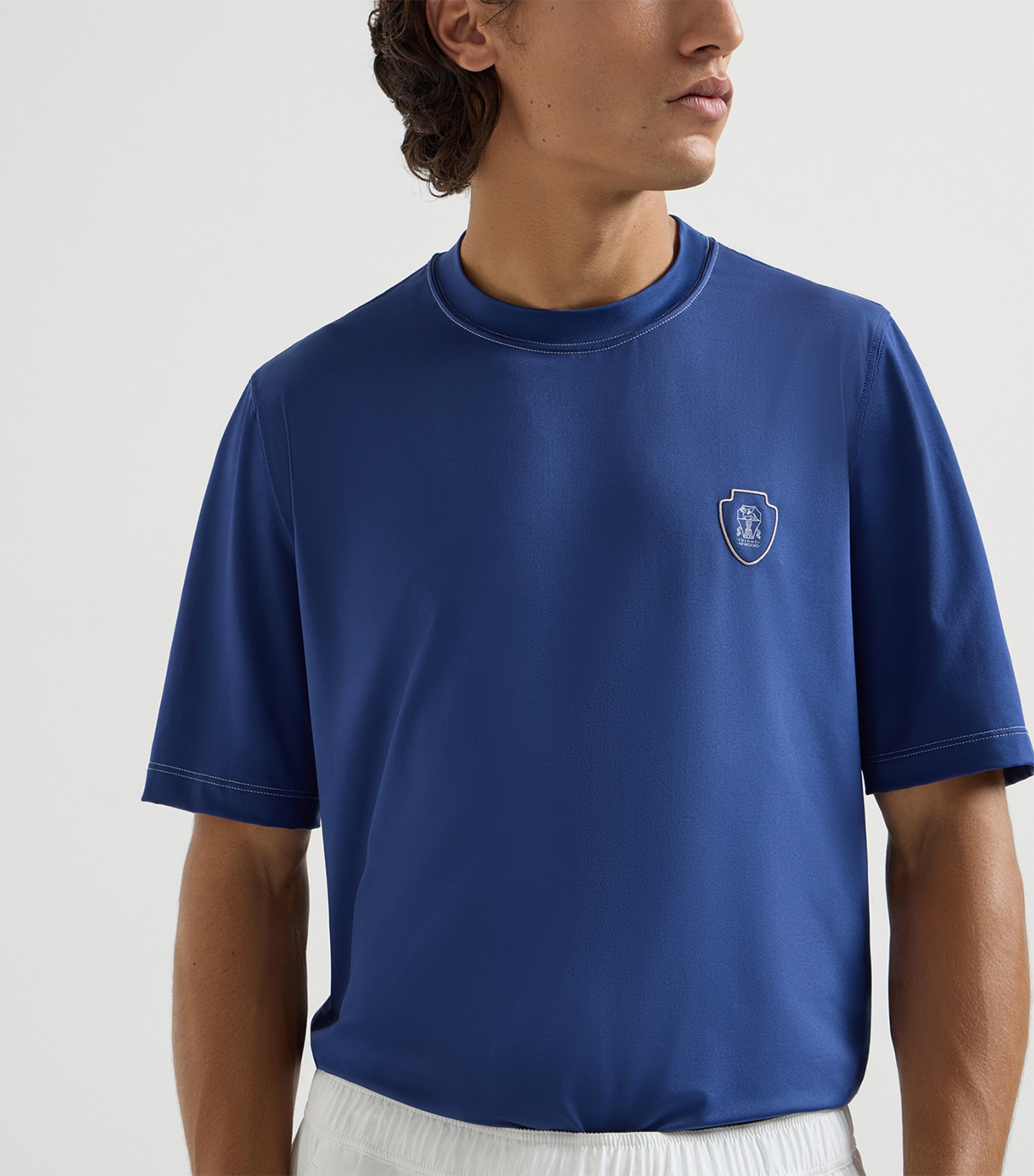 Brunello Cucinelli Mens Technical Crest T-Shirt Image 4