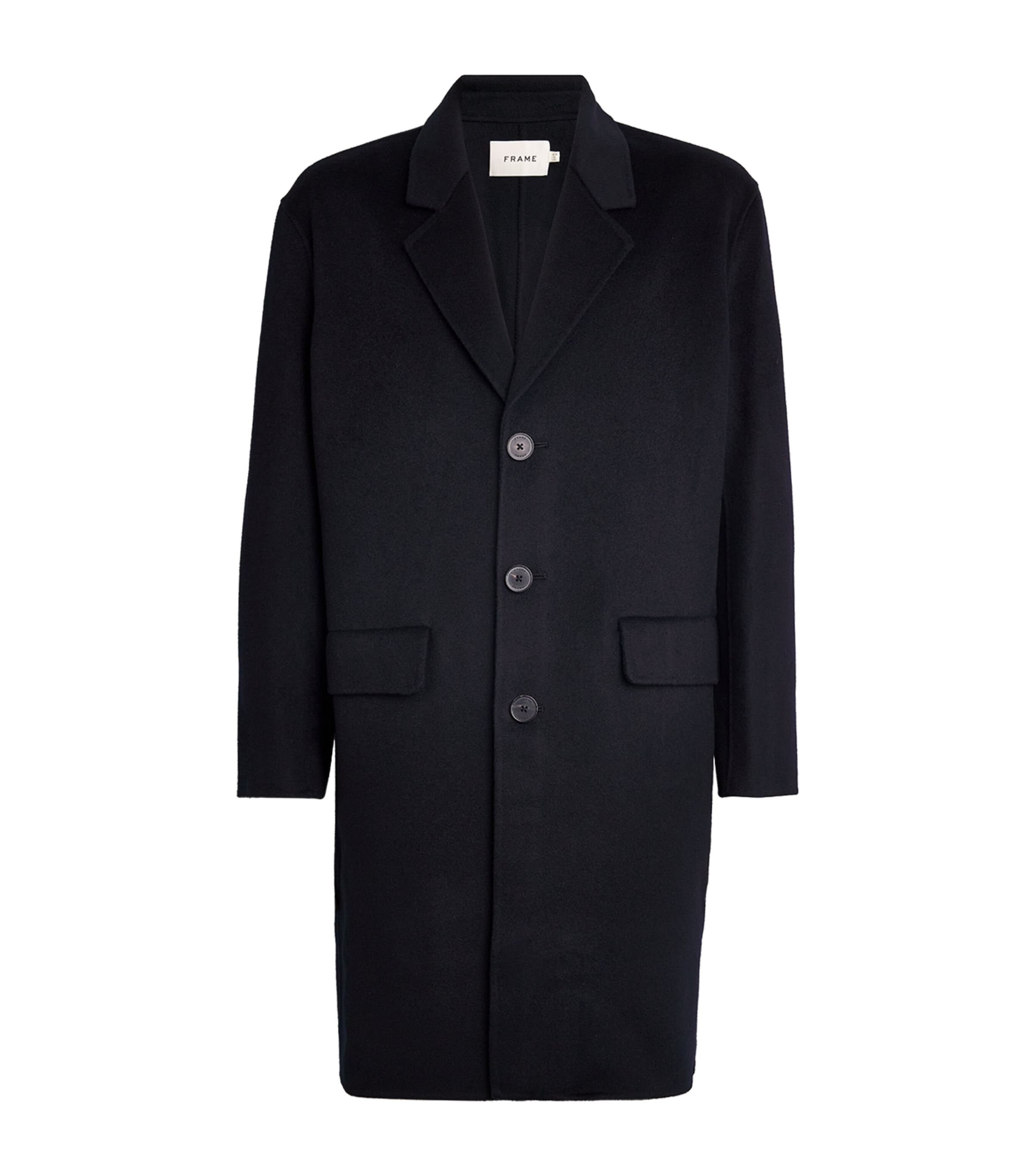 Frame Wool Double-faced Overcoat In Blue