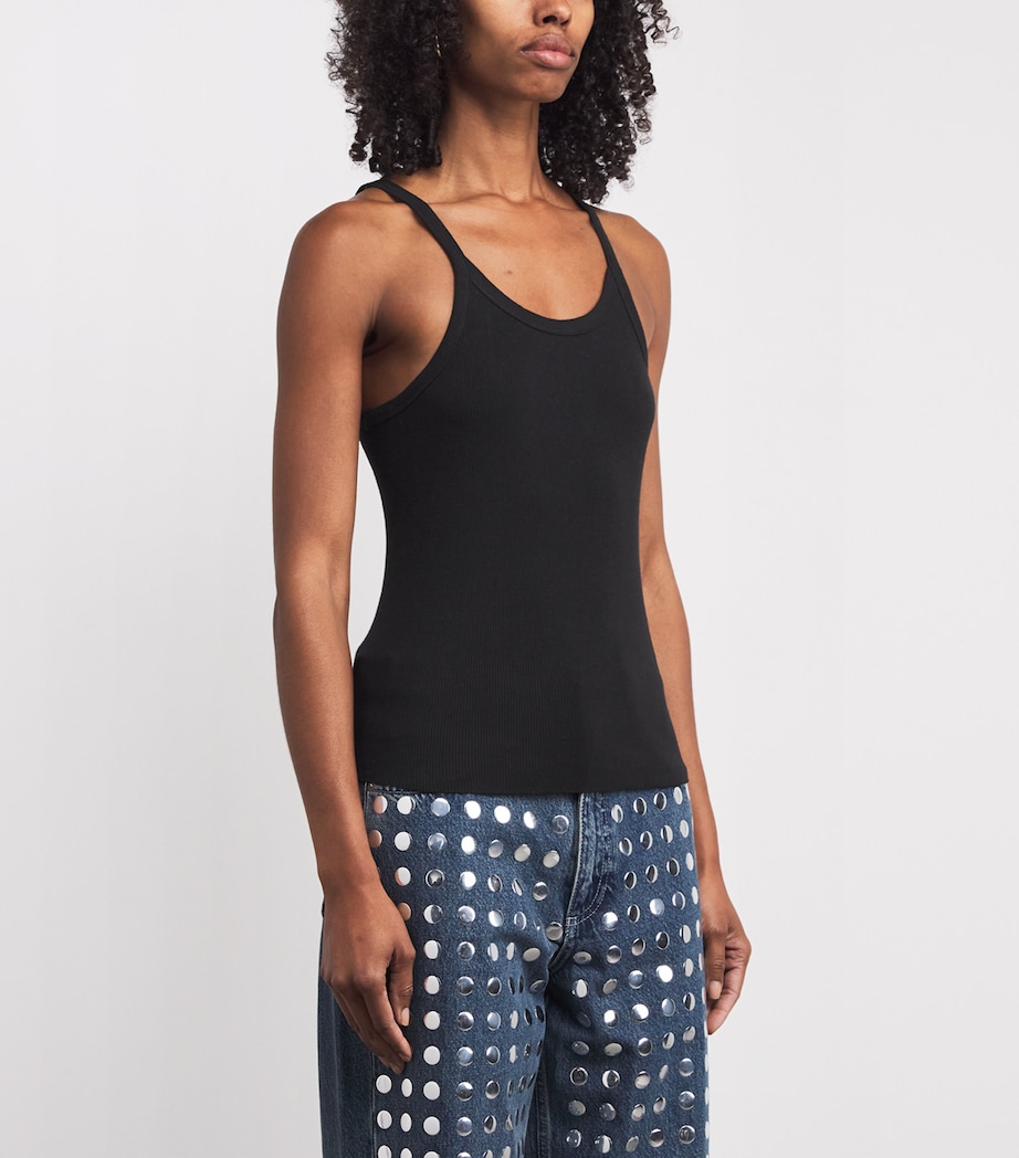 Ribbed Tank Top BLACK BLK Image 3