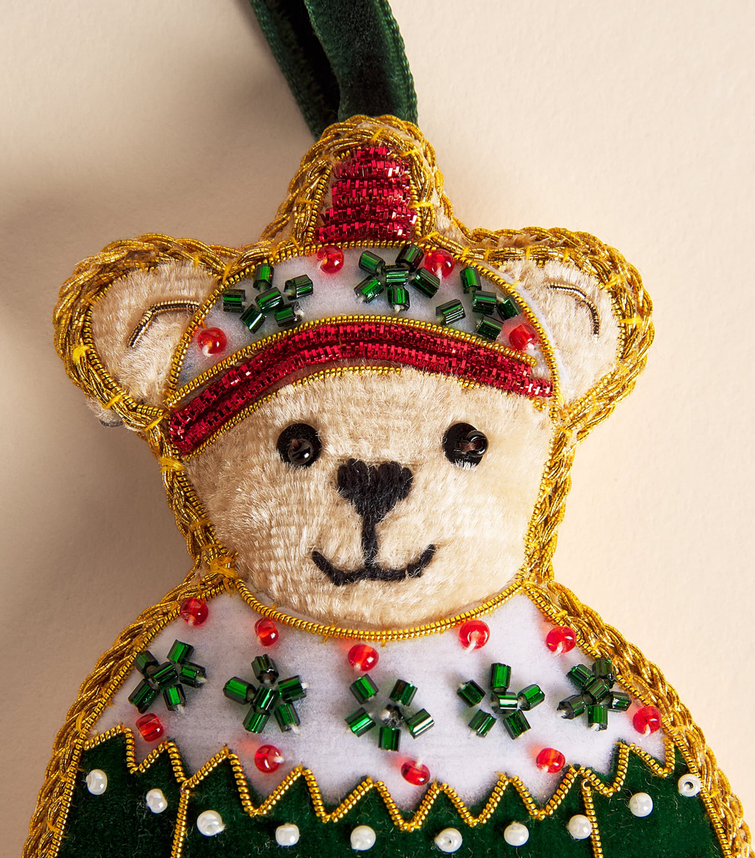 Harrods Cotton Embellished Bear Tree Decoration | Harrods CA