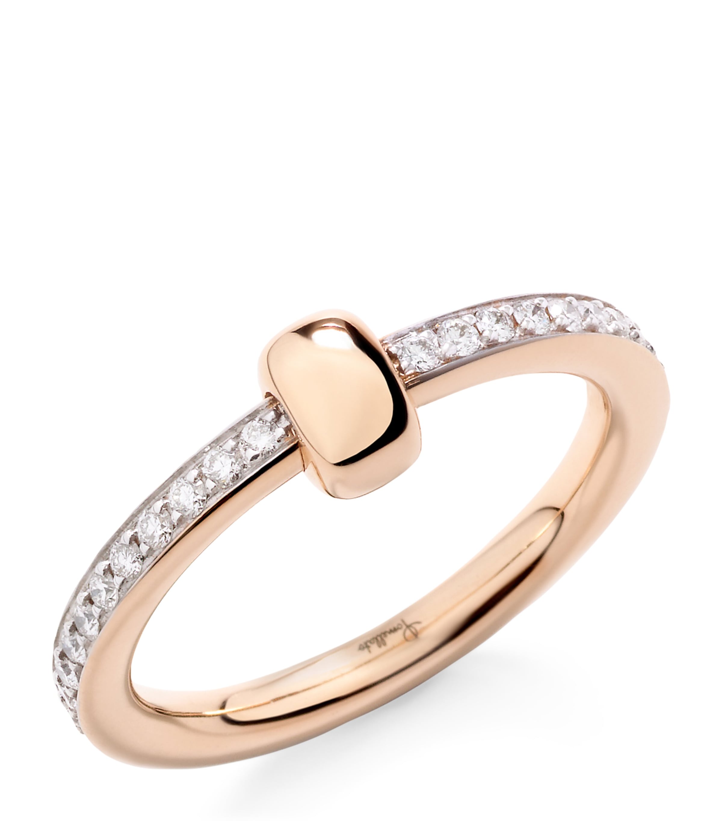 Pomellato Rose Gold And Diamond Together Ring In Rose Gold