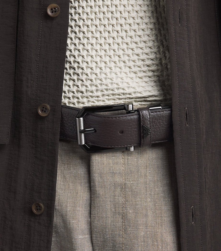 Emporio Armani Leather Tongue Belt Image 2